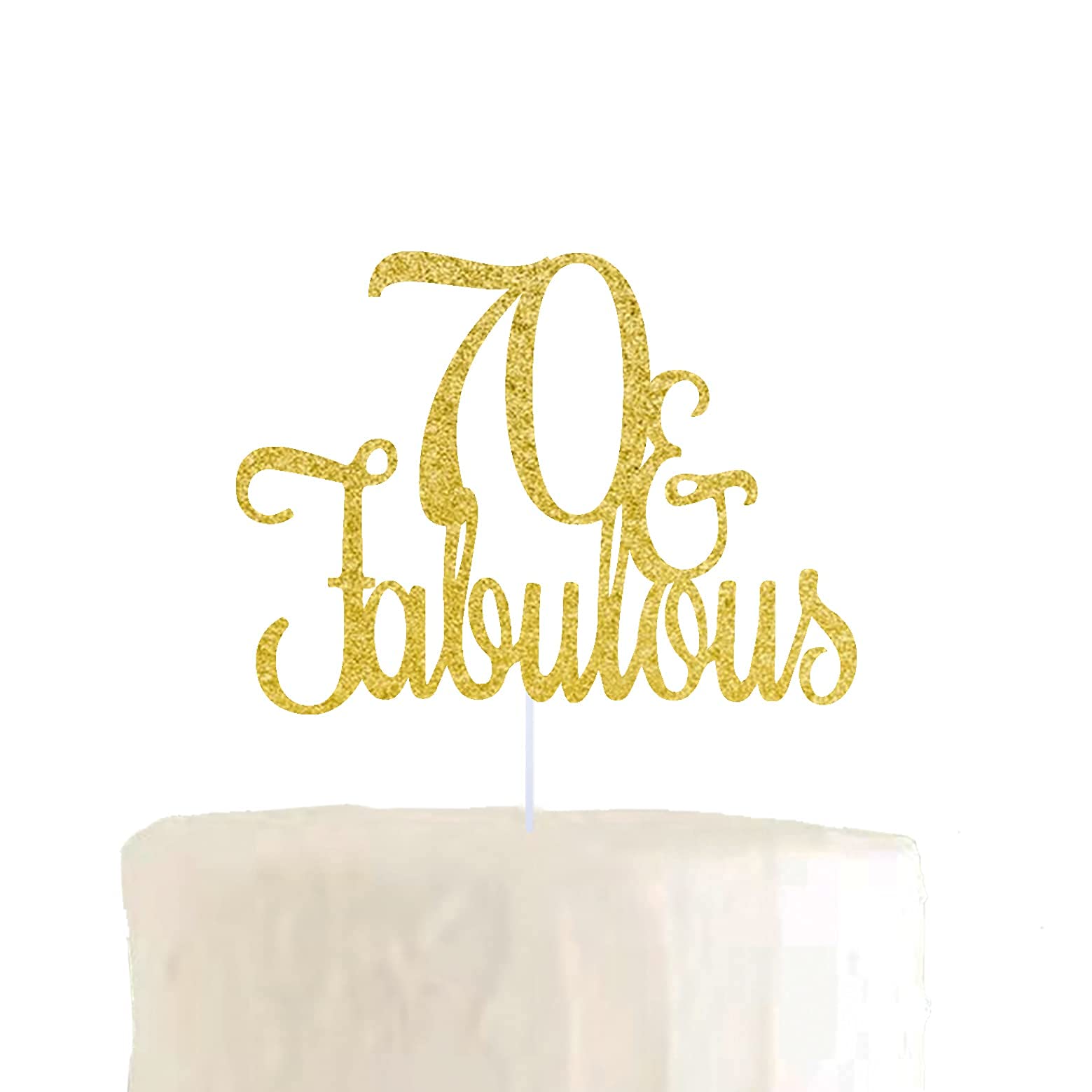 Festiko®70th Birthday Cake Topper/70 Fabulous Gold Glitter (B09H3BCZNC) Amazon Price History, Amazon Price Tracker