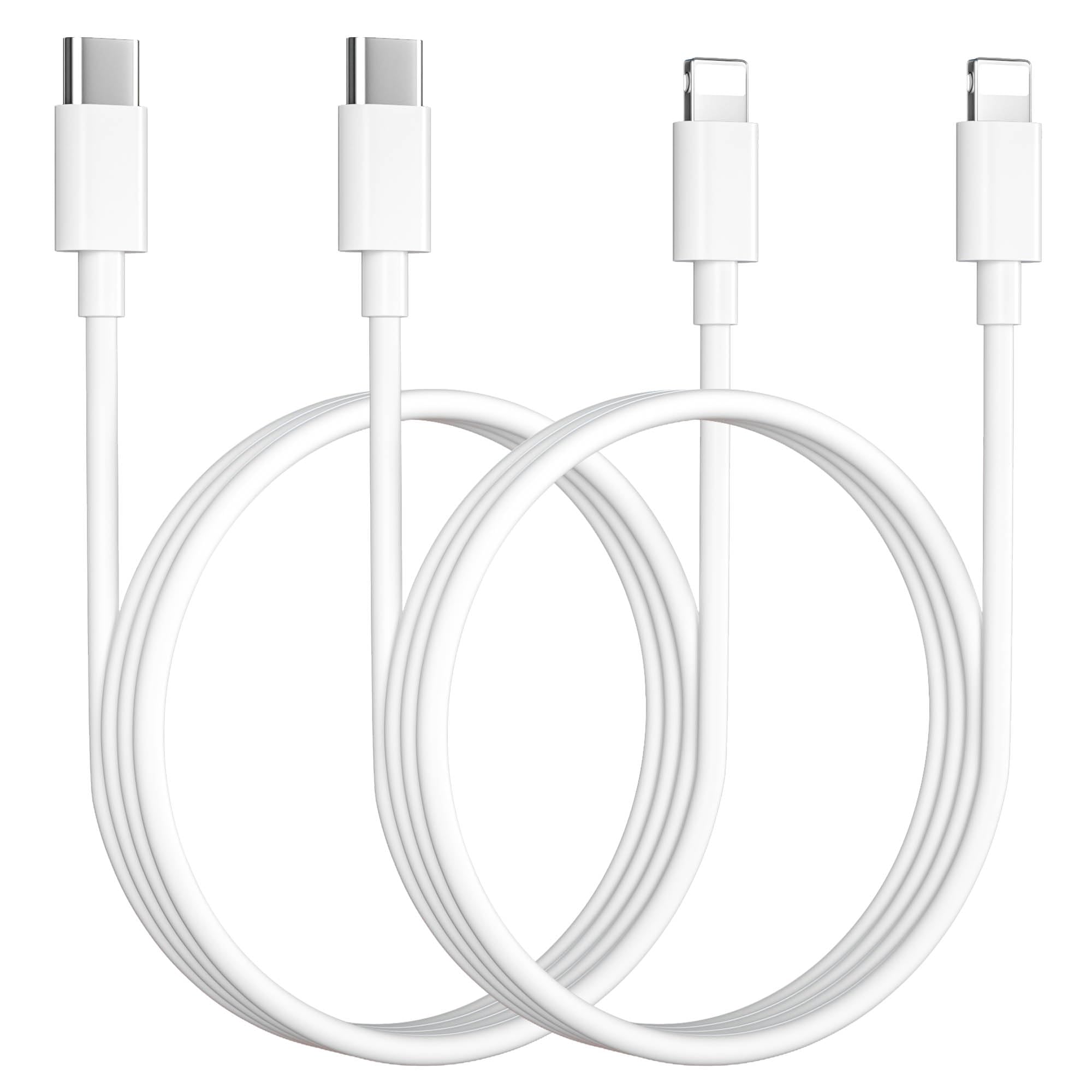 Cavo iPhone USB C 1M 2Pezzi [Certificato MFi], Cavo USB C Lighting Cavo iPhone Ricarica Rapida Cavo Lighting USB C Cavetto iPhone USB C Filo Caricatore iPhone per iPhone 14/13/12/11/X/XS/XR/8/7/6/SE
