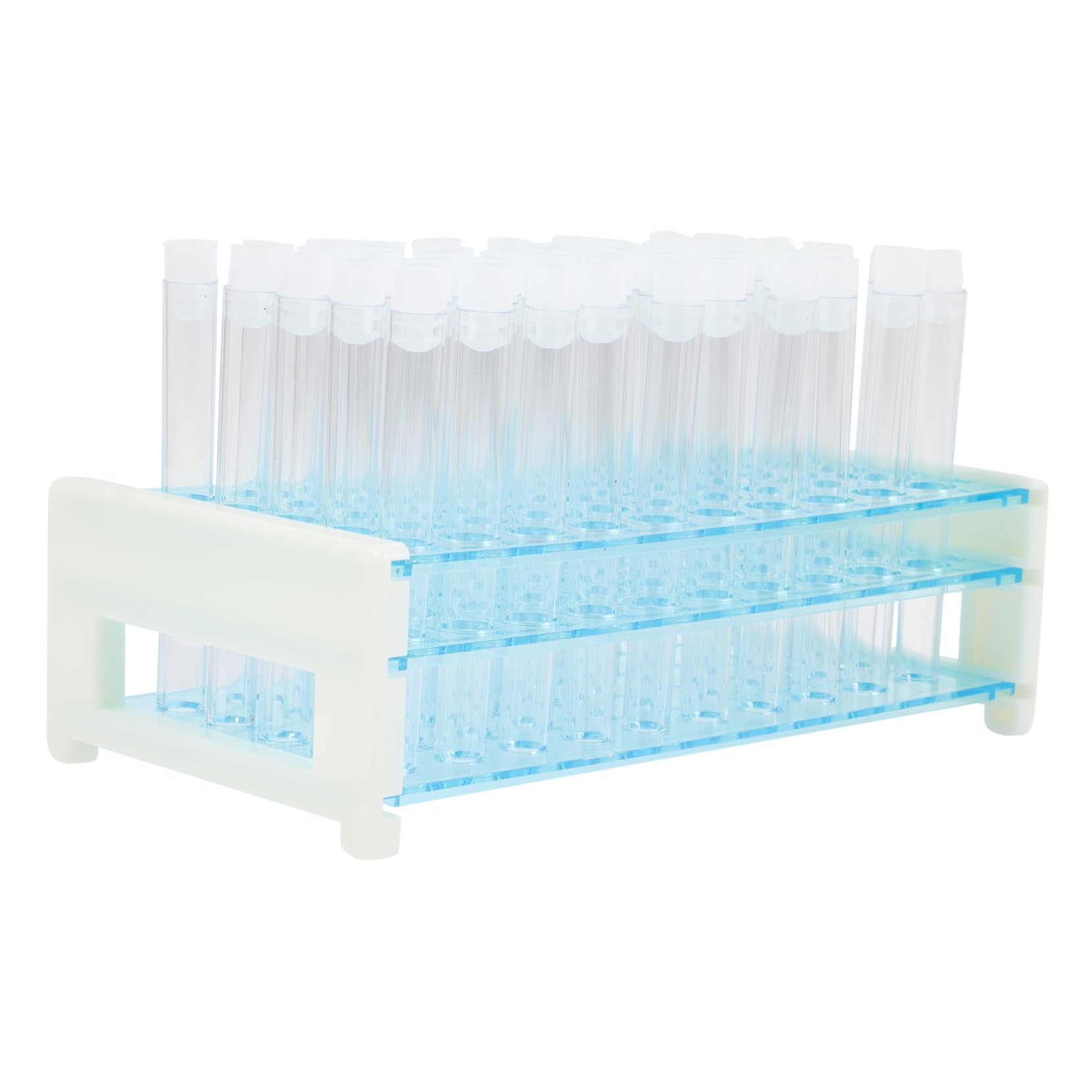 MUCKLILY Lab Tubes 3-Layer Test Tube Display Plastic Test Tube Rack for School and Industrial Use