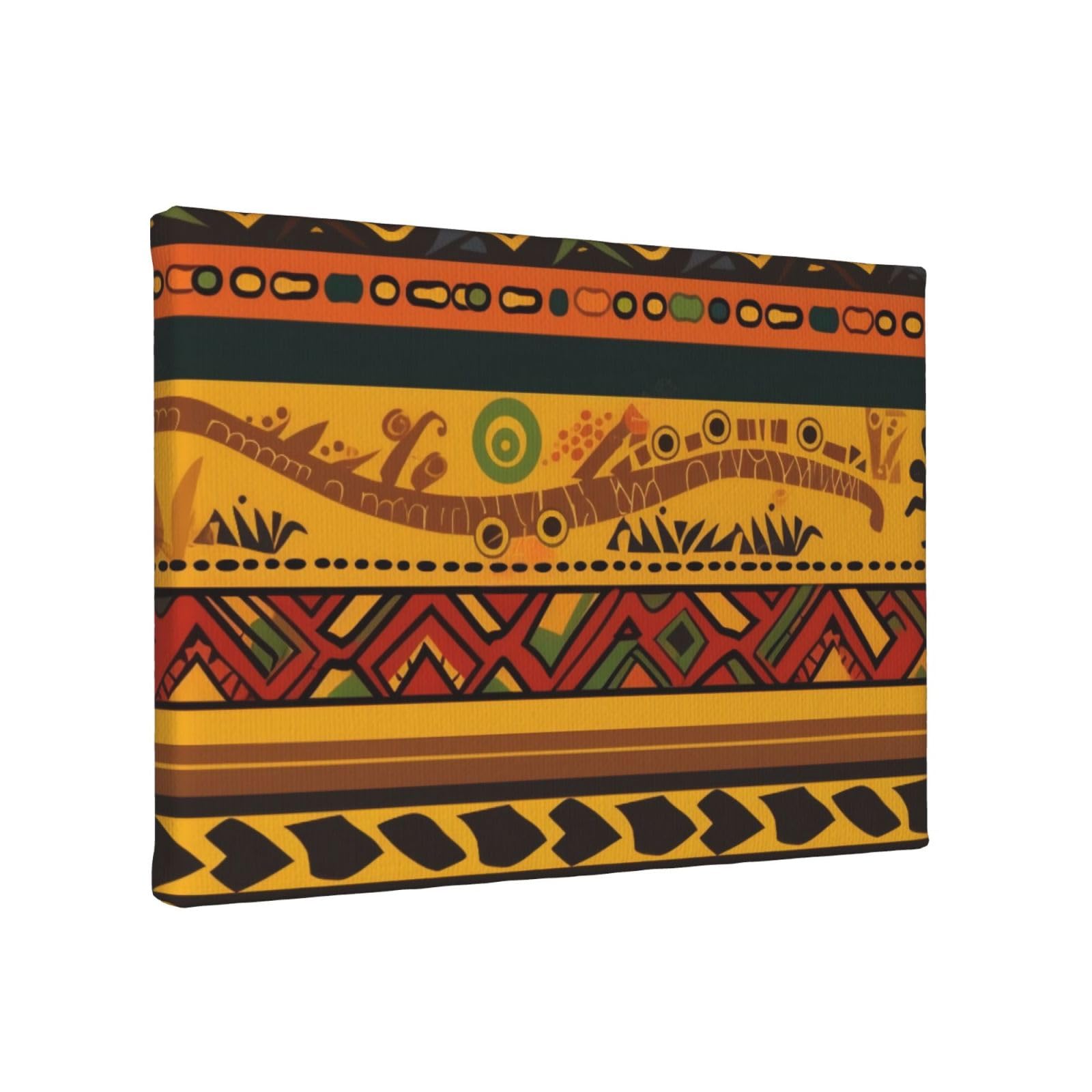 YKLJG Abstract African National Pattern Printed Wall Art Canvas Painting 30x20 CM Wooden Framed Picture Painting Artwork Prints for Bedroom Kitchen Home Office Decor