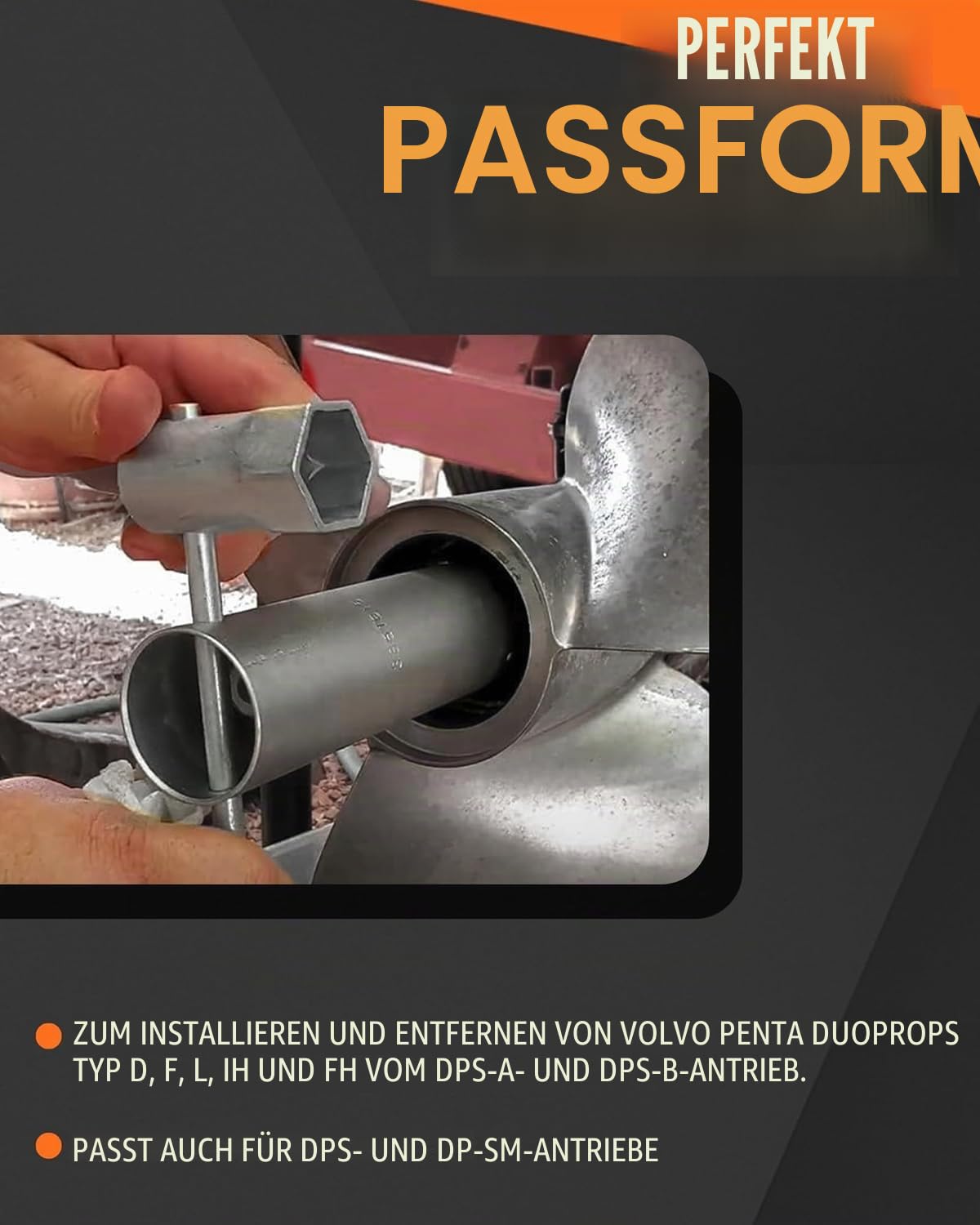 Duo/Twin Prop Werkzeug-Kit 3855516 Propellerschlüssel für Volvo Penta D F Duoprop