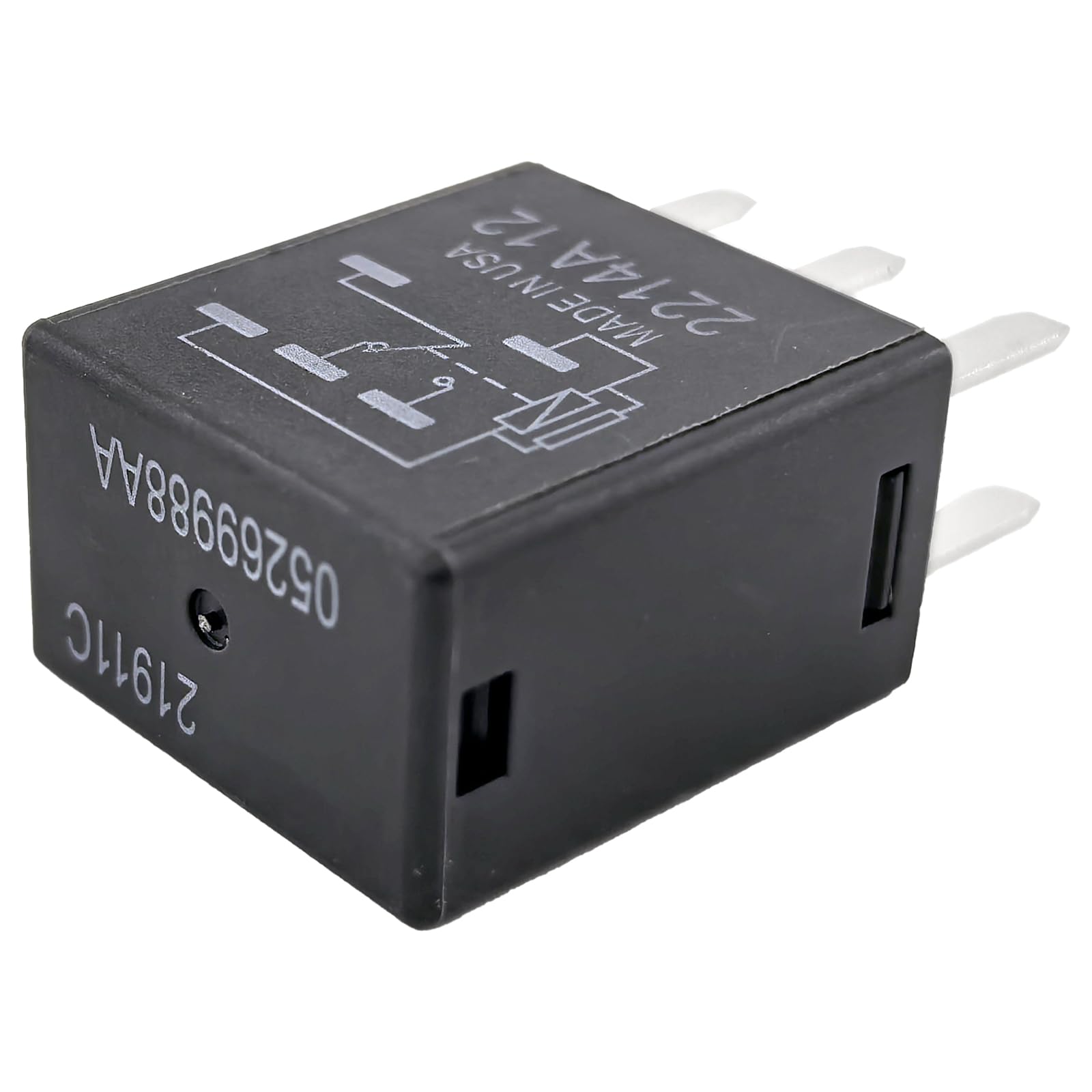 Paquete de 3 relés 21911C 05269988AA - Relé automotriz SPDT de 5 pines de 40 A 12 V CC - Compatible con vehículos Chrysler/Jeep seleccionados (para Jeep Wrangler, Dodge Ram) - Fija el ventilador de