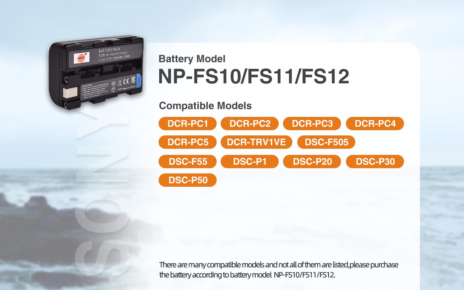 DSTE (2-Pack) Li-Ionen Batterie kompatibel mit Sony NP-FS11 NP-FS10 NP-FS12 DCR-PC1 DCR-PC2 DCR-PC3 DCR-PC4 DCR-PC5 DCR-TRV1VE DSC- F505 DSC-F55 DSC-P1 DSC-P20 DSC-P30 DSC-P50 Kamera
