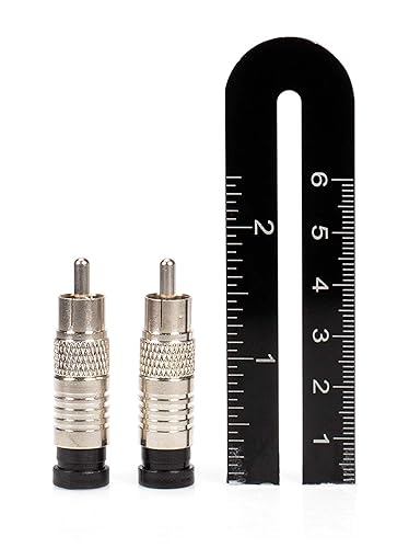 Vista 4 de THE CIMPLE CO Conectores de compresión RCA, paquete de 4, cable coaxial RG-6, conectores macho universales para RCA, subwoofer, compuesto