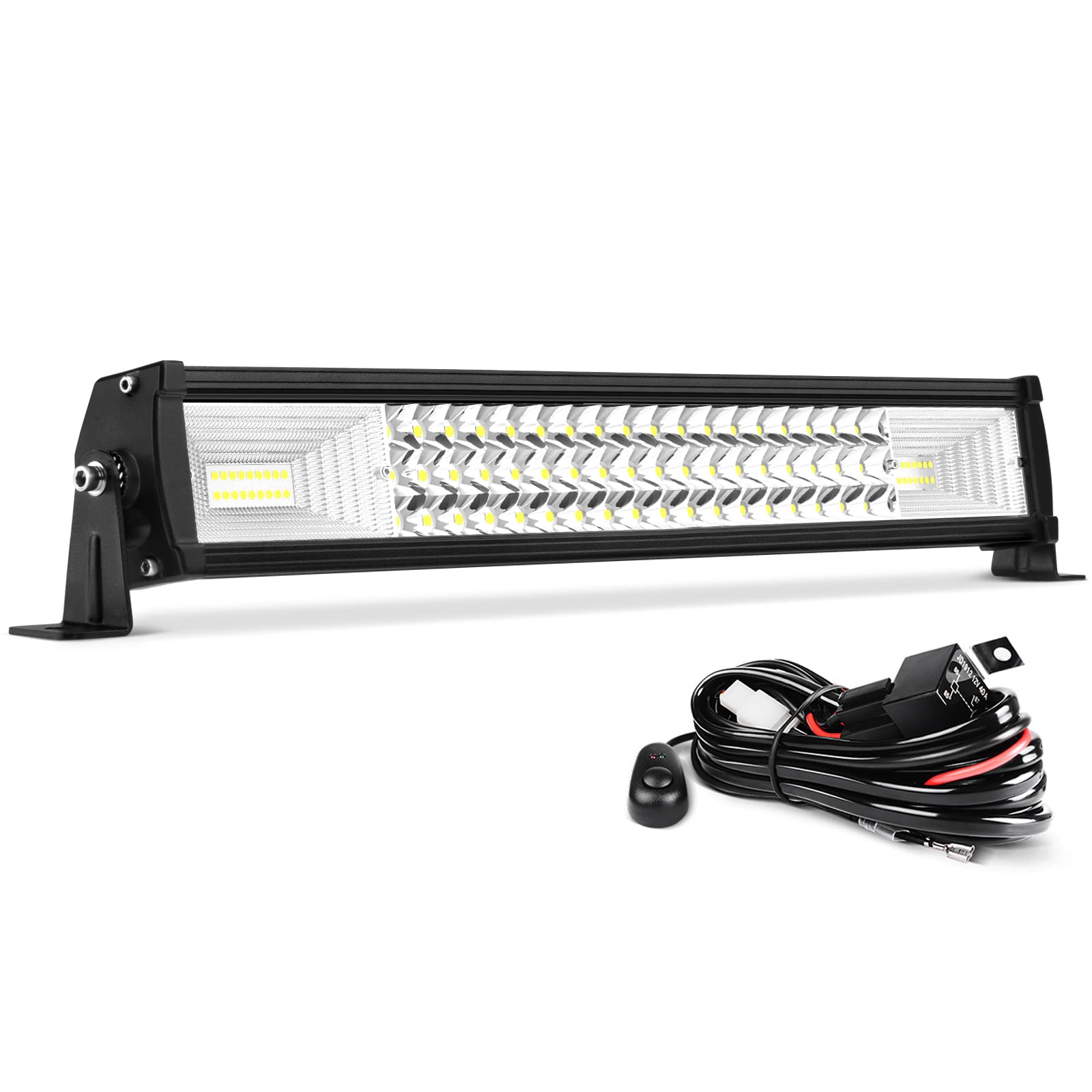 Photo 1 of 24" LED Light Bar AUTOSAVER88 Triple Row 270W Flood Spot Combo Beam Driving Road Lights with Harness Wiring for Trucks SUV, ATV, UTV, Vehicle, Pickup 24 Straight