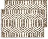 Emerson 2-Pack Indoor Doormats, 32" x 20" – Low Profile Front Door Mats – Welcome Outdoor Entrance R