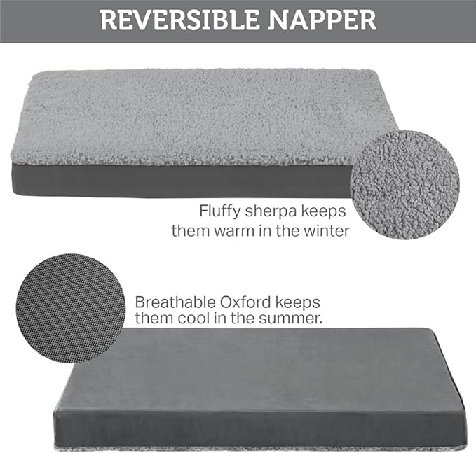 Cama Ortopédica para Perro Reversible y Lavable Tamaño Grande miniatura 2