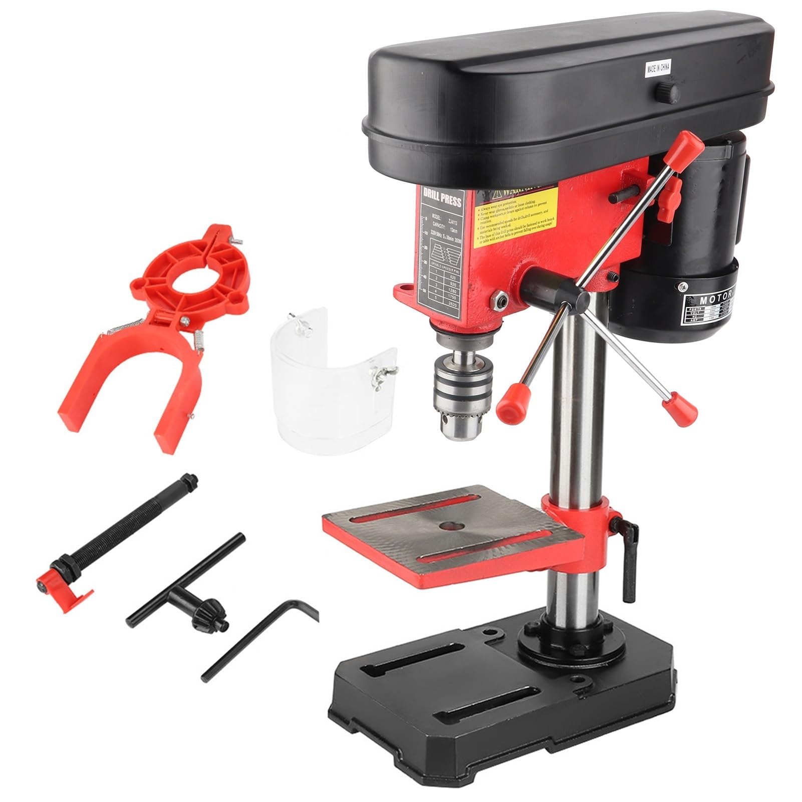 Trapano da banco a colonna Supporto for lavoro Montato su 350 W 5 velocità 50 mm Strumento di riparazione for Macchinari da officina