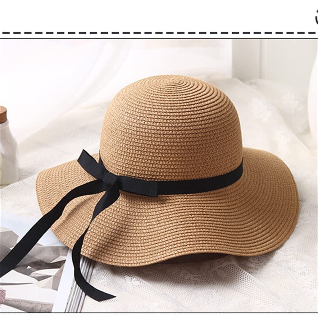 YXWYXWA Sombrero Damas Verano Sombrero Solar Gorro de Pescado Gran Sombrero de Borde Playa Plegable Sombrero de Sol