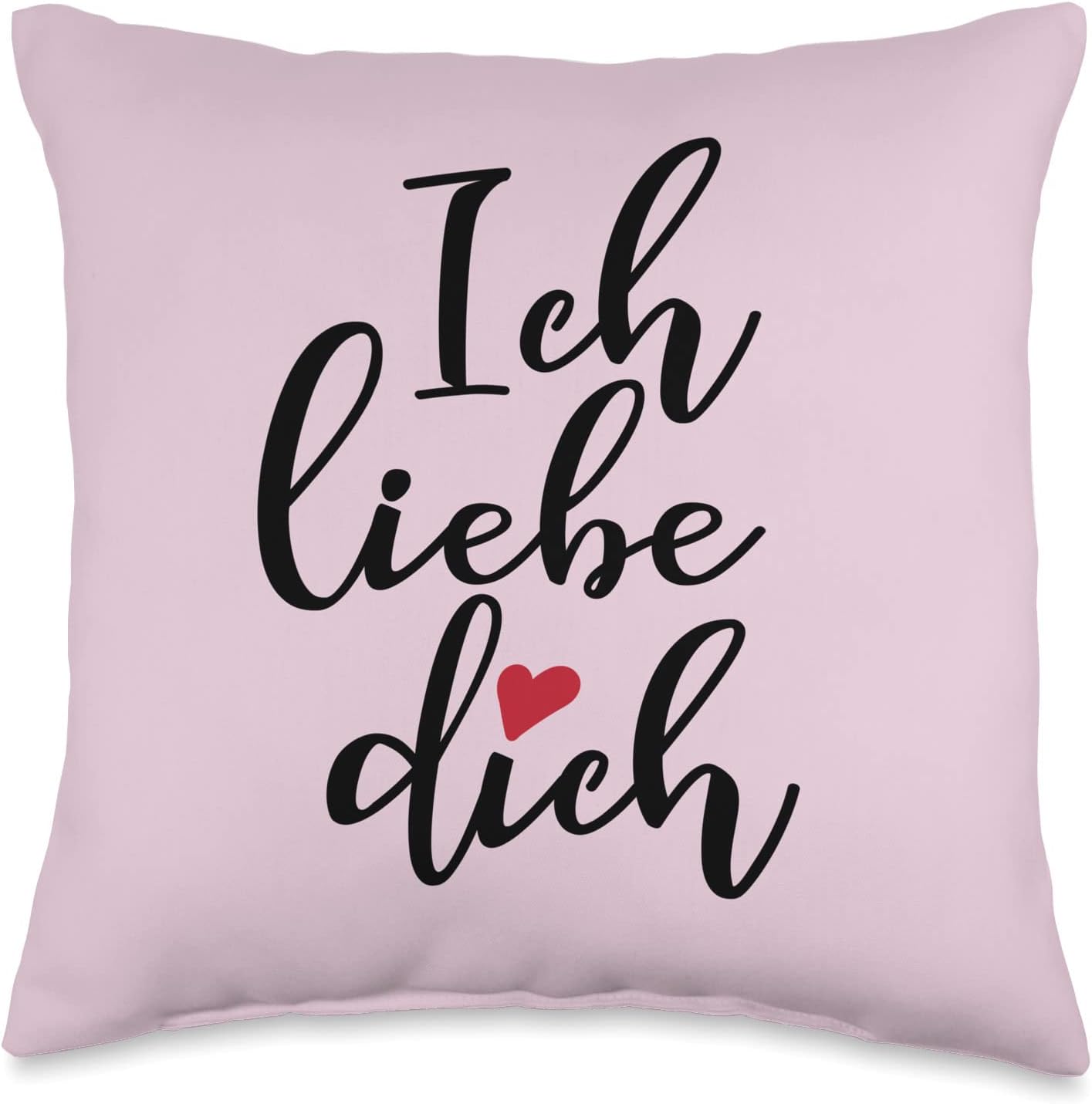 Ich Liebe Dich Cute I Love You German Valentine's Day Throw Pillow