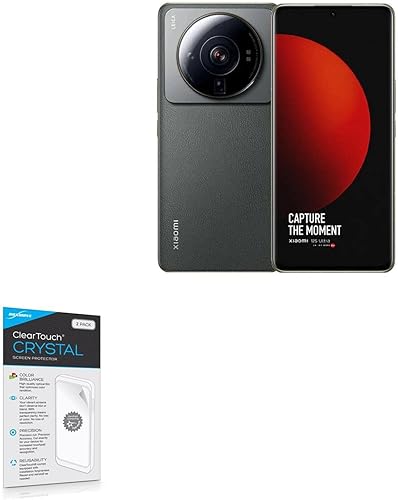 BoxWave Protector de pantalla compatible con Xiaomi 12S Ultra - ClearTouch Crystal (paquete de 2), película HD, protege de arañazos