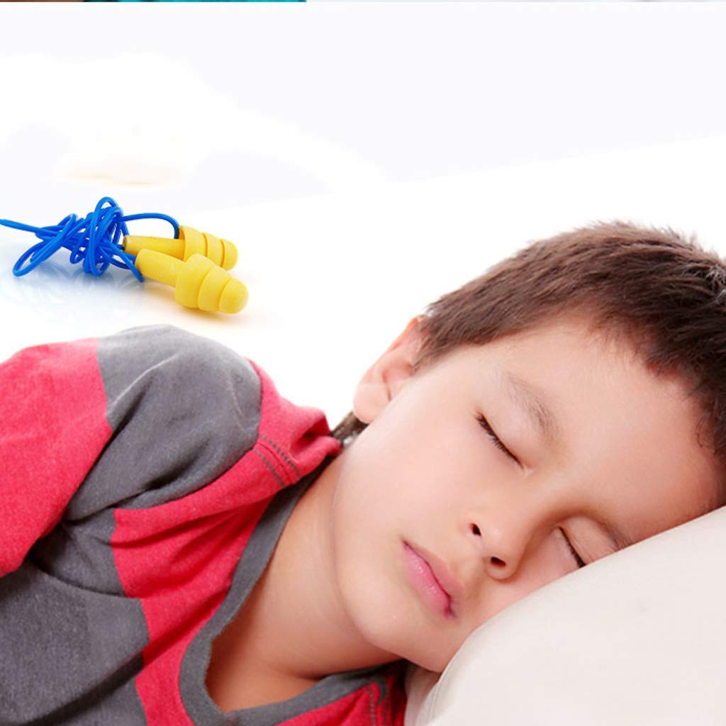 Protección auditiva Earplug Piscina Otitis Media tapones for los oídos a prueba de agua con una cuerda del baño del champú de aislamiento de sonido de reducción de ruido Silencio tapones for los oídos