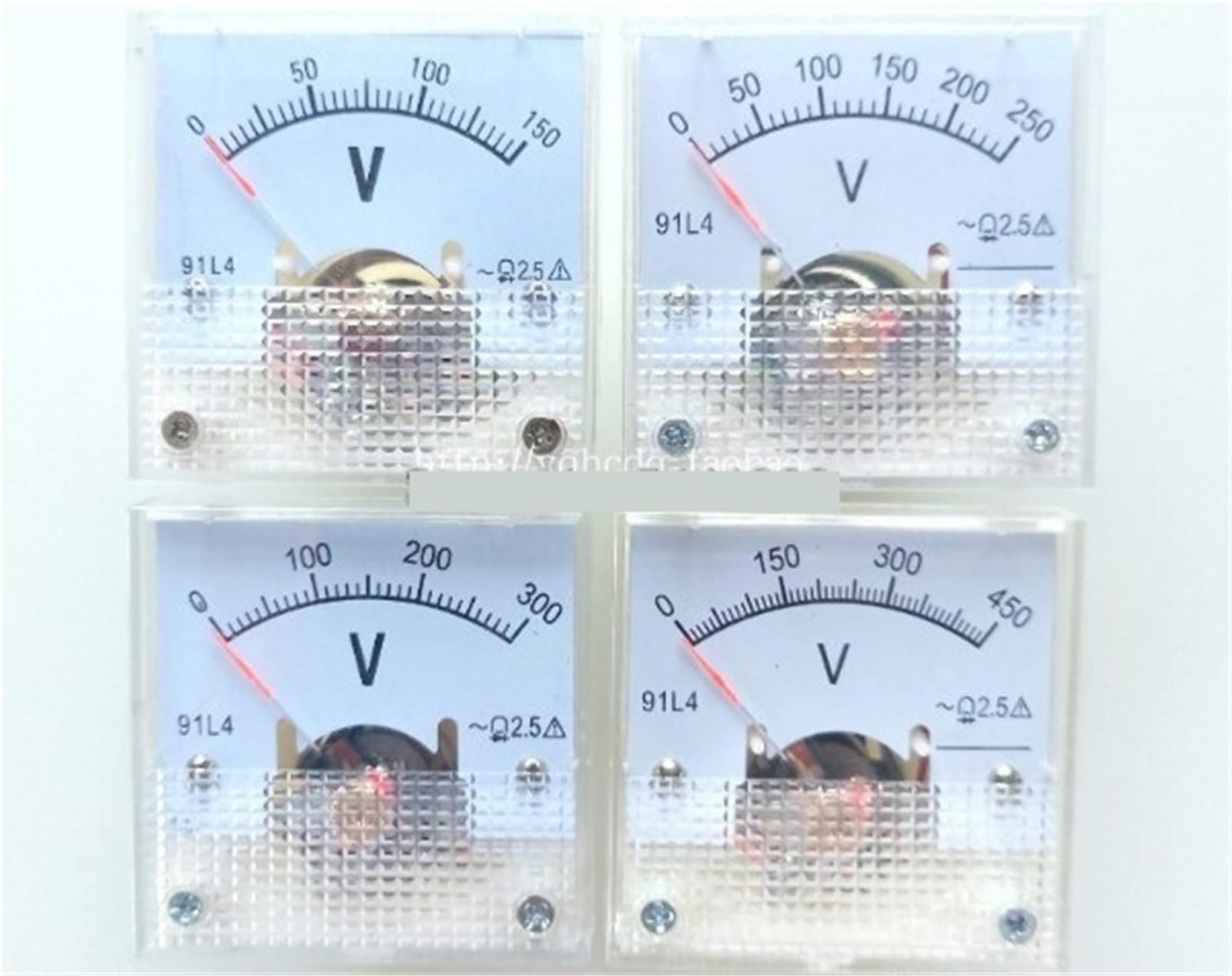 Voltmètre CA 91L4 à aiguille 0-450V pour mesure tension alternative