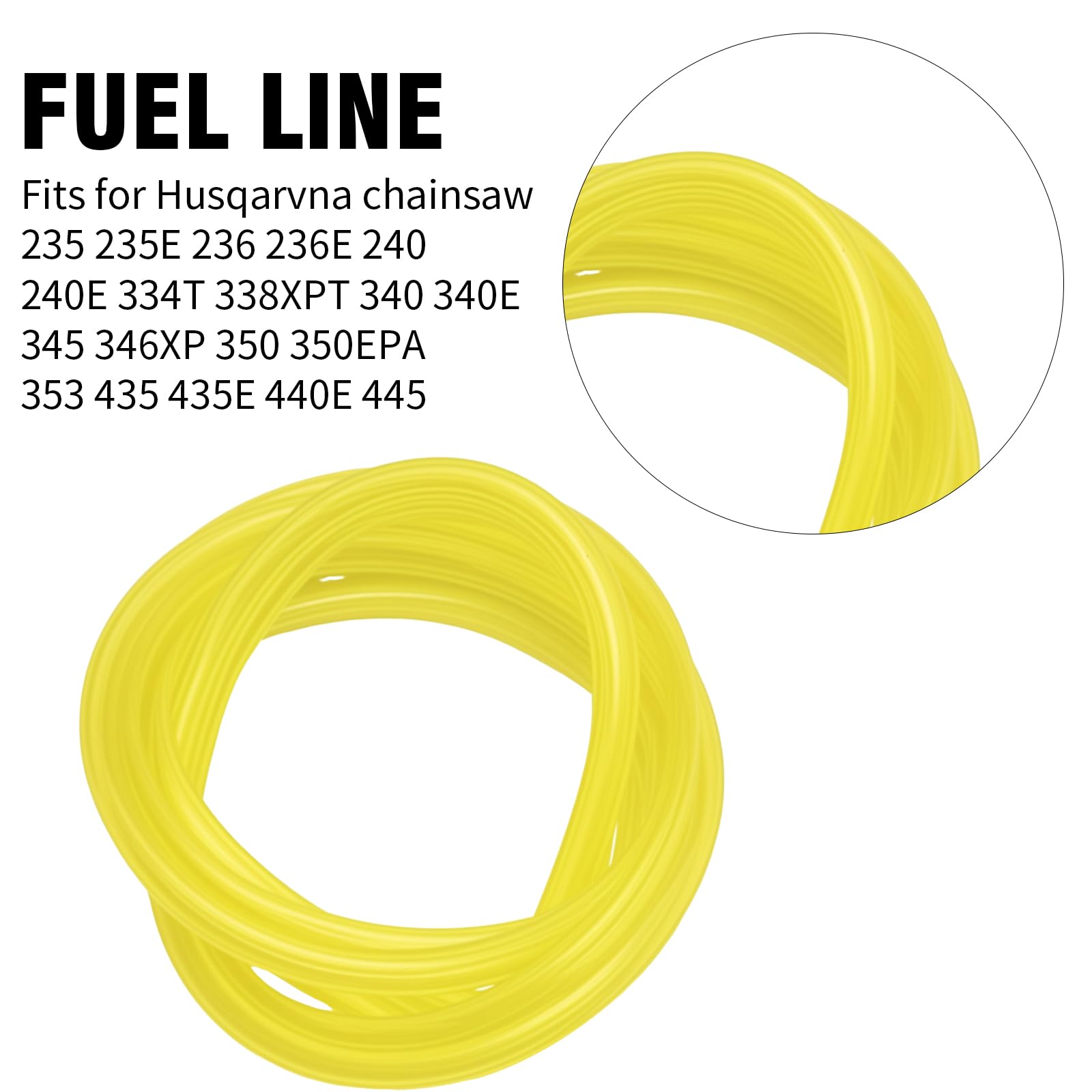 Fuel Line with Primer Bulb for Husqvarna Chainsaw 235 236 240 340 345 350 353 440 445 450 460 Trimmer Weedeater 123L 225 232L 227L 240L 322L 323 325 326 blower 125B 125BX 125BVX 225BX 225HBV 356BF 356