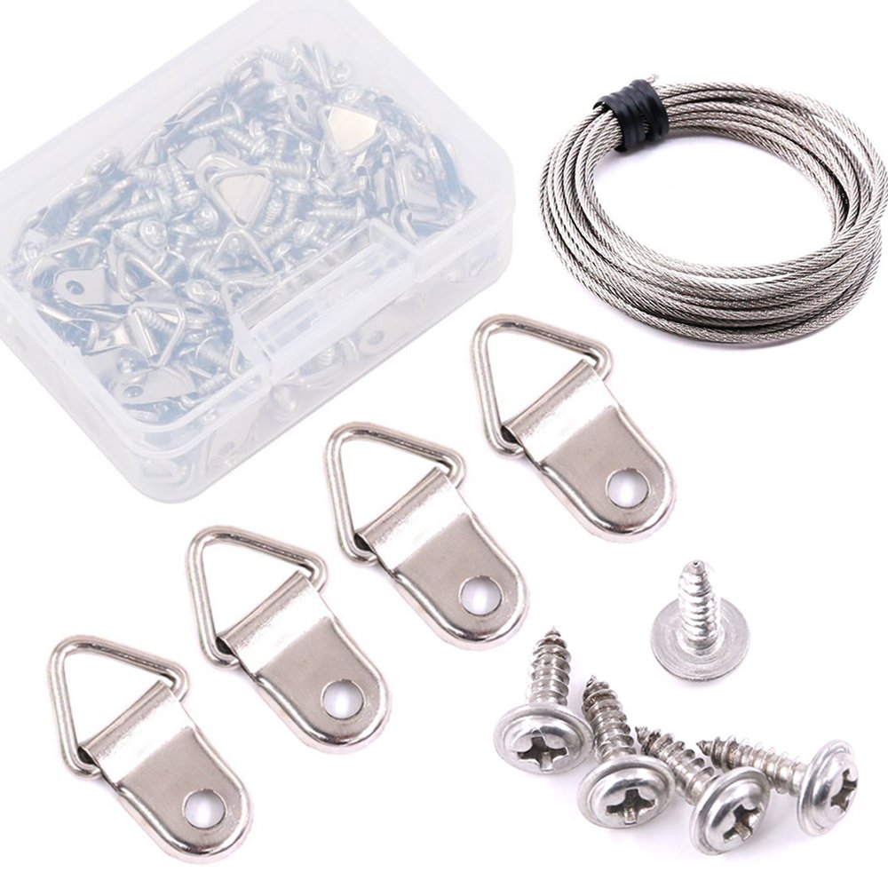 See full amazon price history chart for Swpeet 110 Pack Triangle Ring Picture Hangers with Picture Hanging Wire, Nail Non-Trace Frame Hangers with Screws for Home Decoration Swpeet 110 Pack Triangle Ring Picture Hangers with Picture Hanging Wire, Nail Non-Trace Frame Hangers with Screws for Home Decoration (B075RTSDCX) Amazon Price History, Amazon Price Tracker