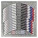 Reflektierender Aufkleber für Reifen Motorrad Felgenaufkleber Racing Felgenaufkleber Reflektierende Streifen Tapes 19''17'' Für B-M-W R1250gs R1250gs Adventure (Color : 19 Front 17 Rear)