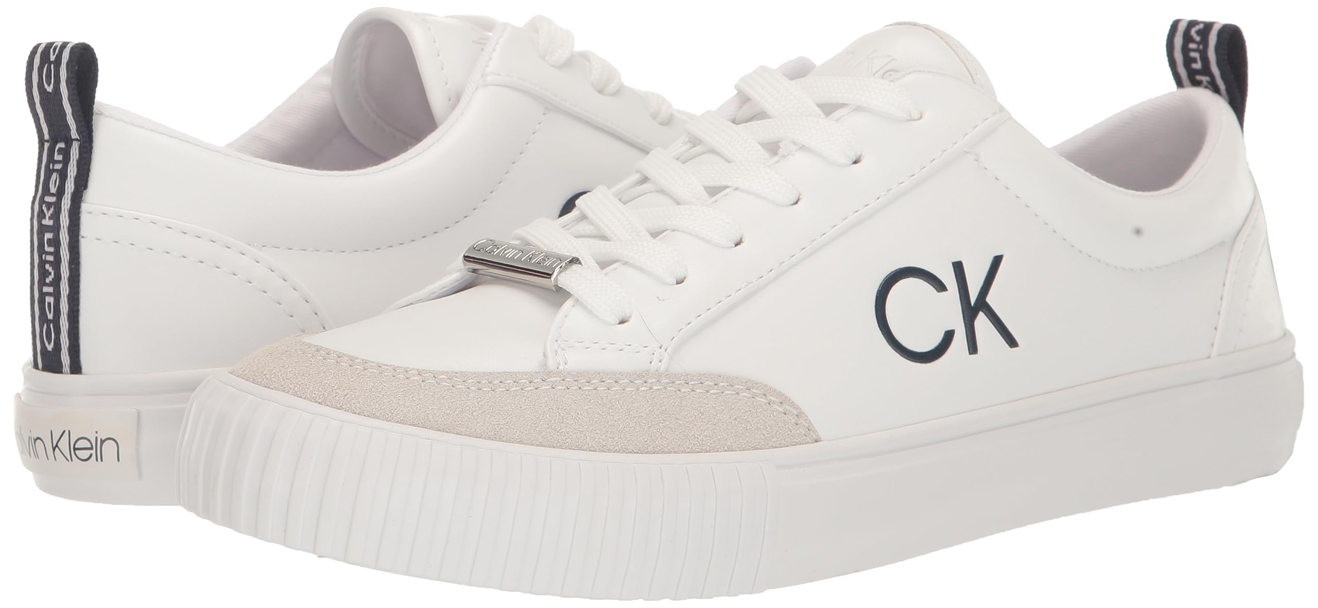 Calvin Klein Mujer 84 Zapatillas, Blanco 141, 37.5 EU