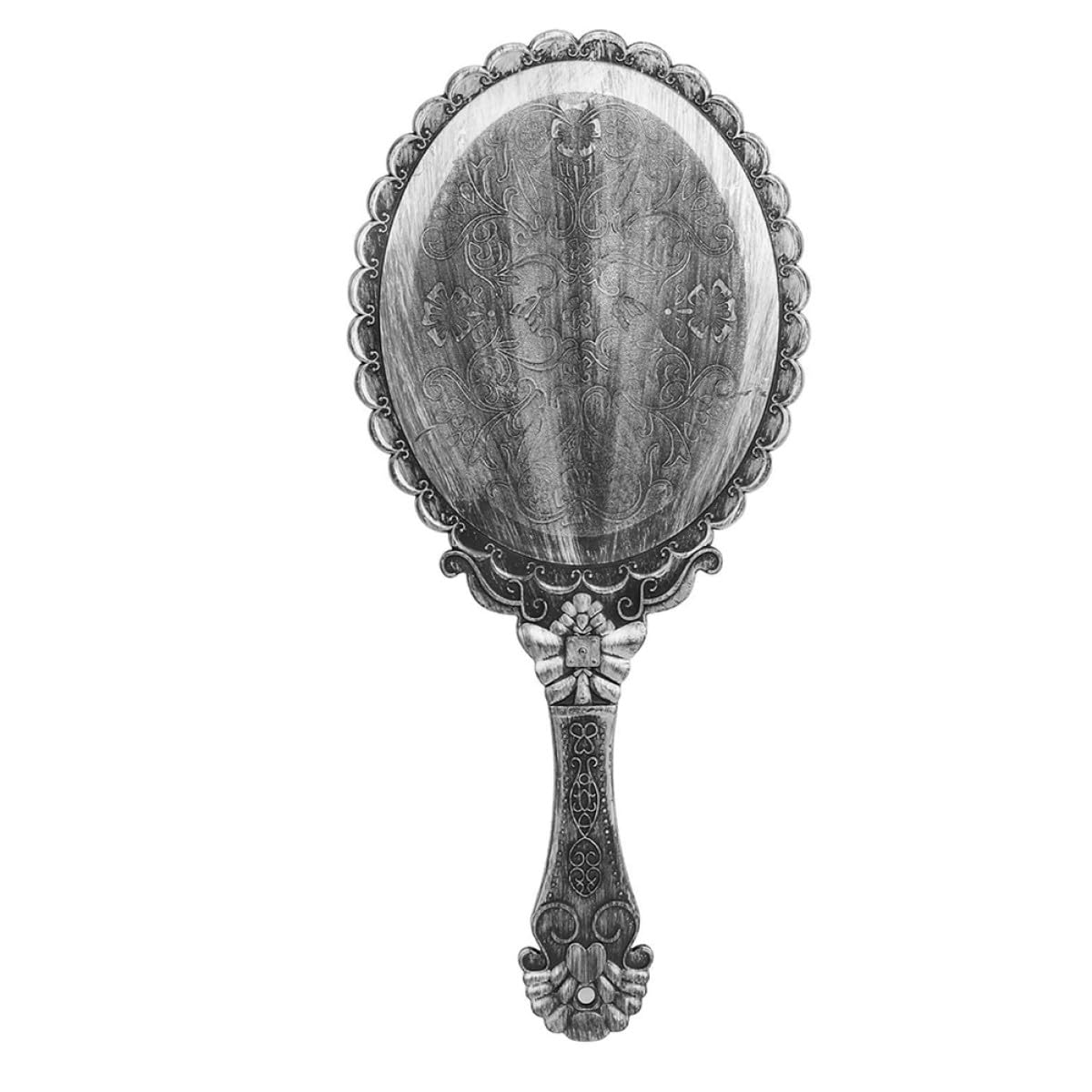 PACKOVE Vintage Kosmetikspiegel für Damen mit Griff Tragbarer Schminkspiegel aus Abs und Glas Eleganter Handlicher Spiegel für Reisen und Zuhause Robust und Stilvoll