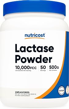 Nutricost Lactase Powder 500 Grams - Non-GMO, Gluten Free