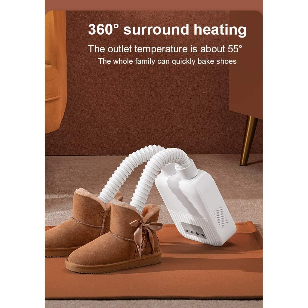 Secador de Botas, con Temporizador, Calentador de secador de Zapatos para pies Manguera Larga Flexible s Guerra de Zapatos portátil para el hogar de Invierno en el Dormitorio