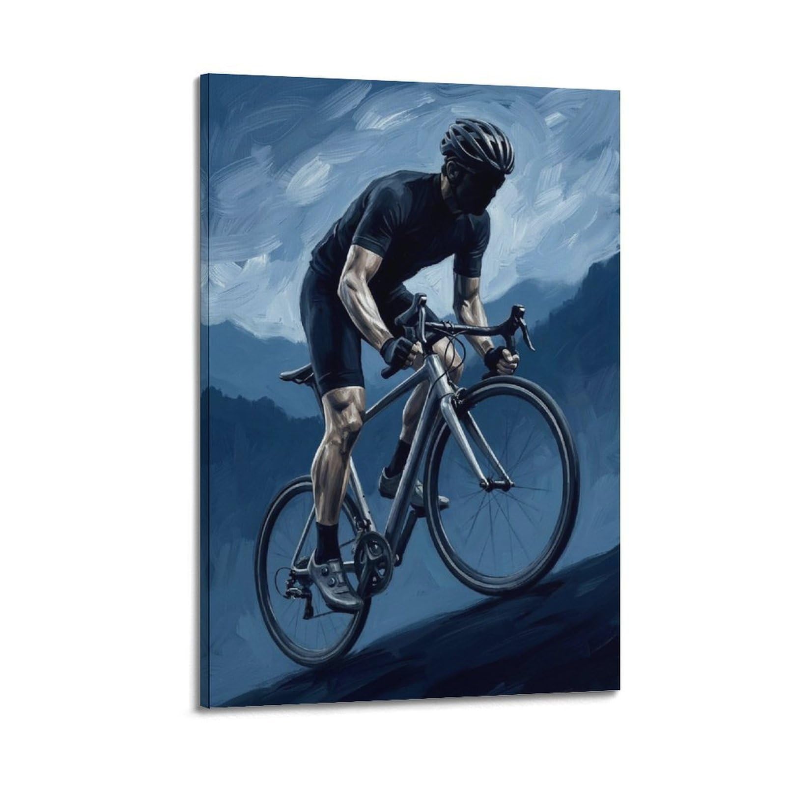 OKAHYS Road Cycling Poster Bicycle Race Mountain Climb Training Modern Decorative Canvas Prints - Ideal Wall Art for Family, Man Cave, Game Room, Boys & Girls Bedroom 24x36inch(60x90cm)