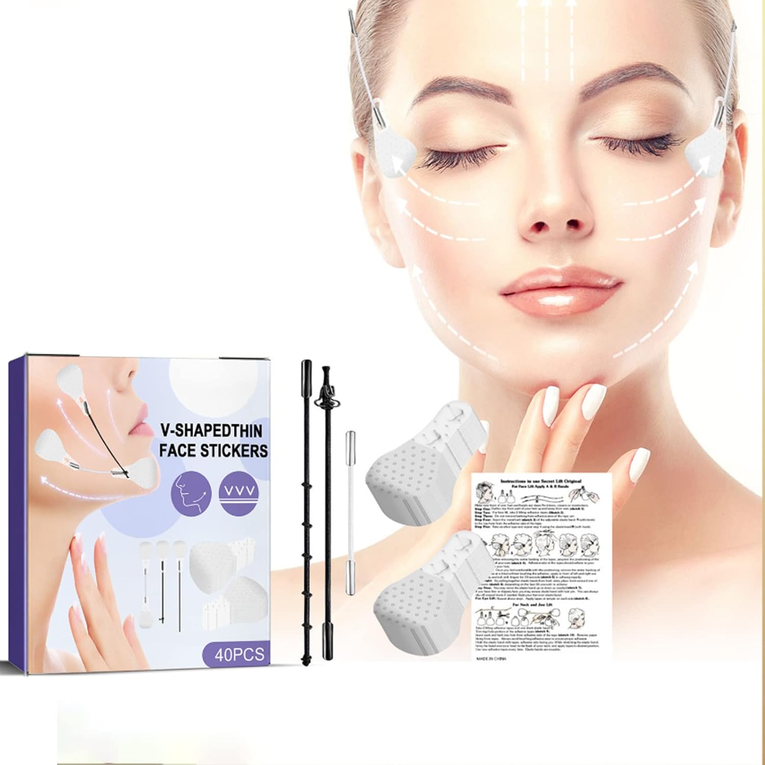 Face Lift Tape40 PCS Invisible Face Tape with Lifting