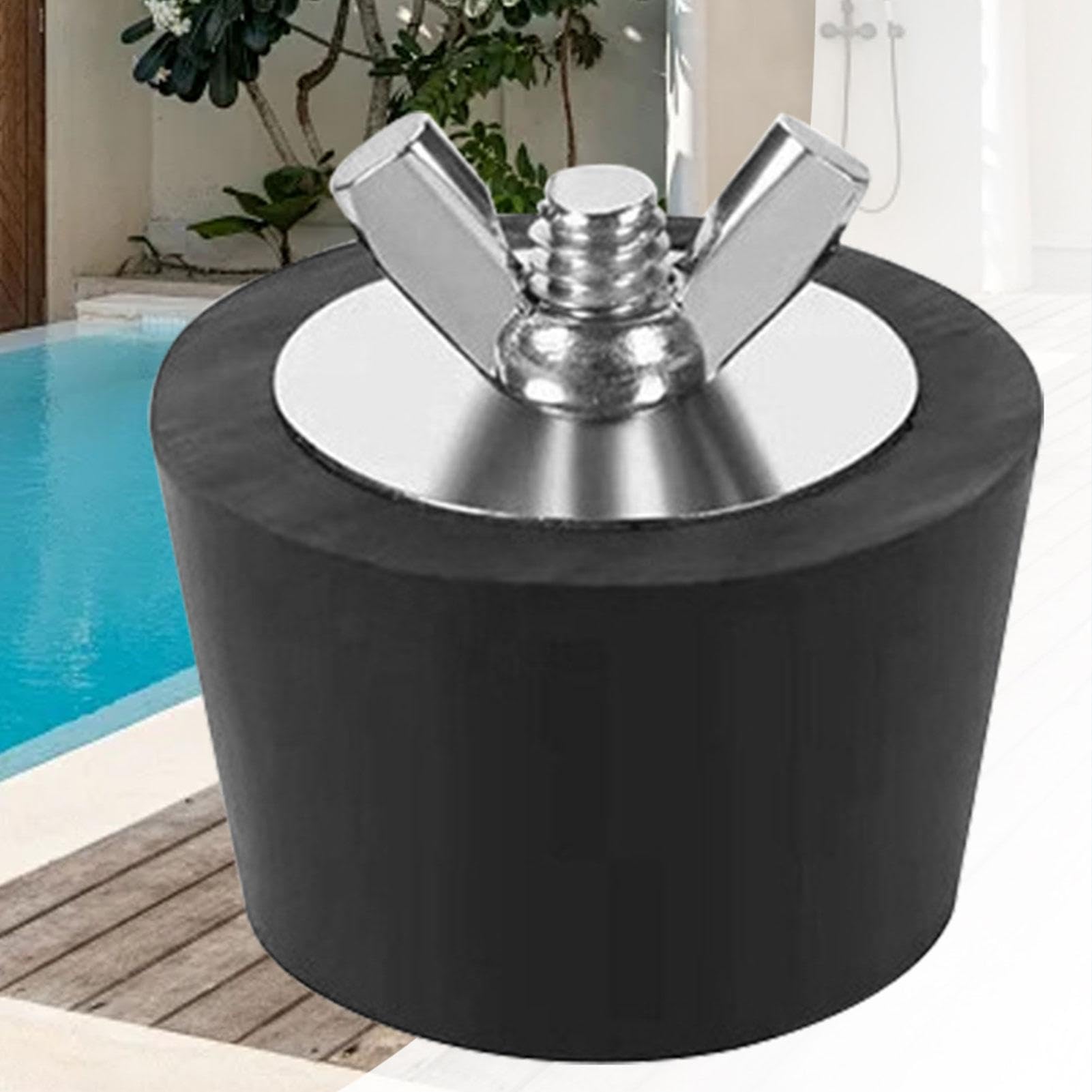 Bouchon De Protection D'hiver En Caoutchouc Pour Piscine - 45 Mm - Noir - Bloc D'eau Pour Skimmer - Lignes De Retour - Entretien D'équipement De Piscine