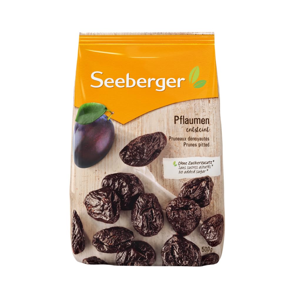 Seeberger Pflaumen entsteint, extra große Dörrpflaumen (8 x 500 g)