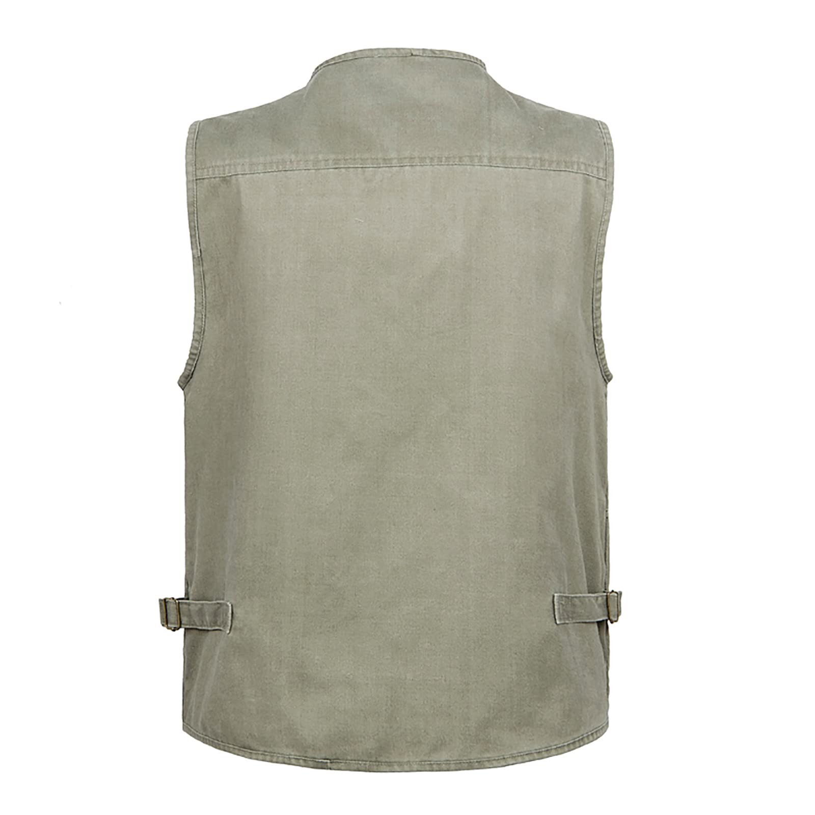 Hombres Chaleco de Pesca Respirable Secado Rápido Sin Mangas Chaleco Exterior Senderismo Fotografía Multibolsillos Chaleco(Size:10XL,Color:Caqui)
