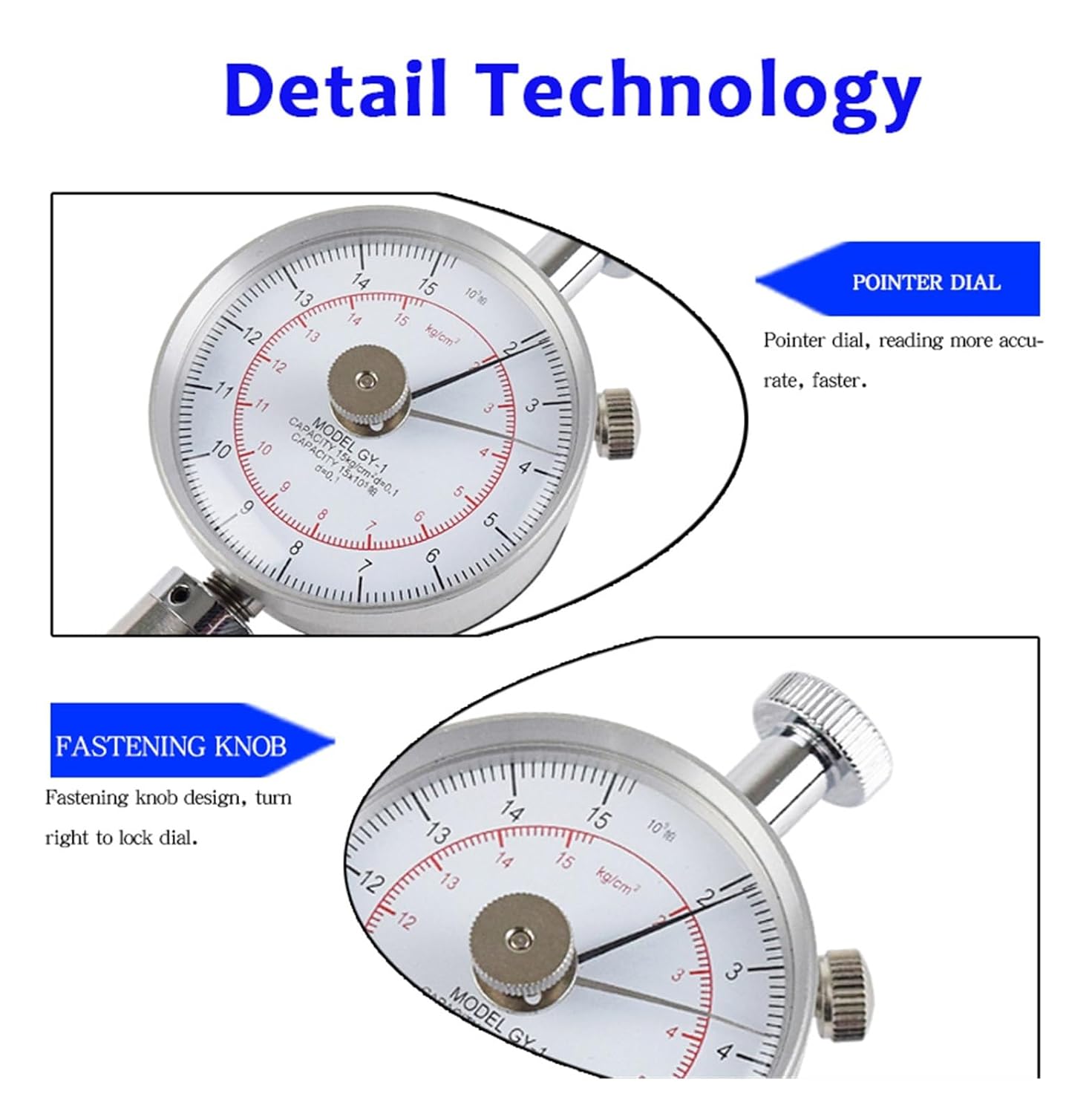 Hardness Tester, 3-in-1 Pointer Fruit Hardness Tester For Apples Pears Grapes Oranges All GY-3 GY-2 GY-1 Fruit Sclerometer Penetrometer,Excellent Portability(Hardness GY-3)