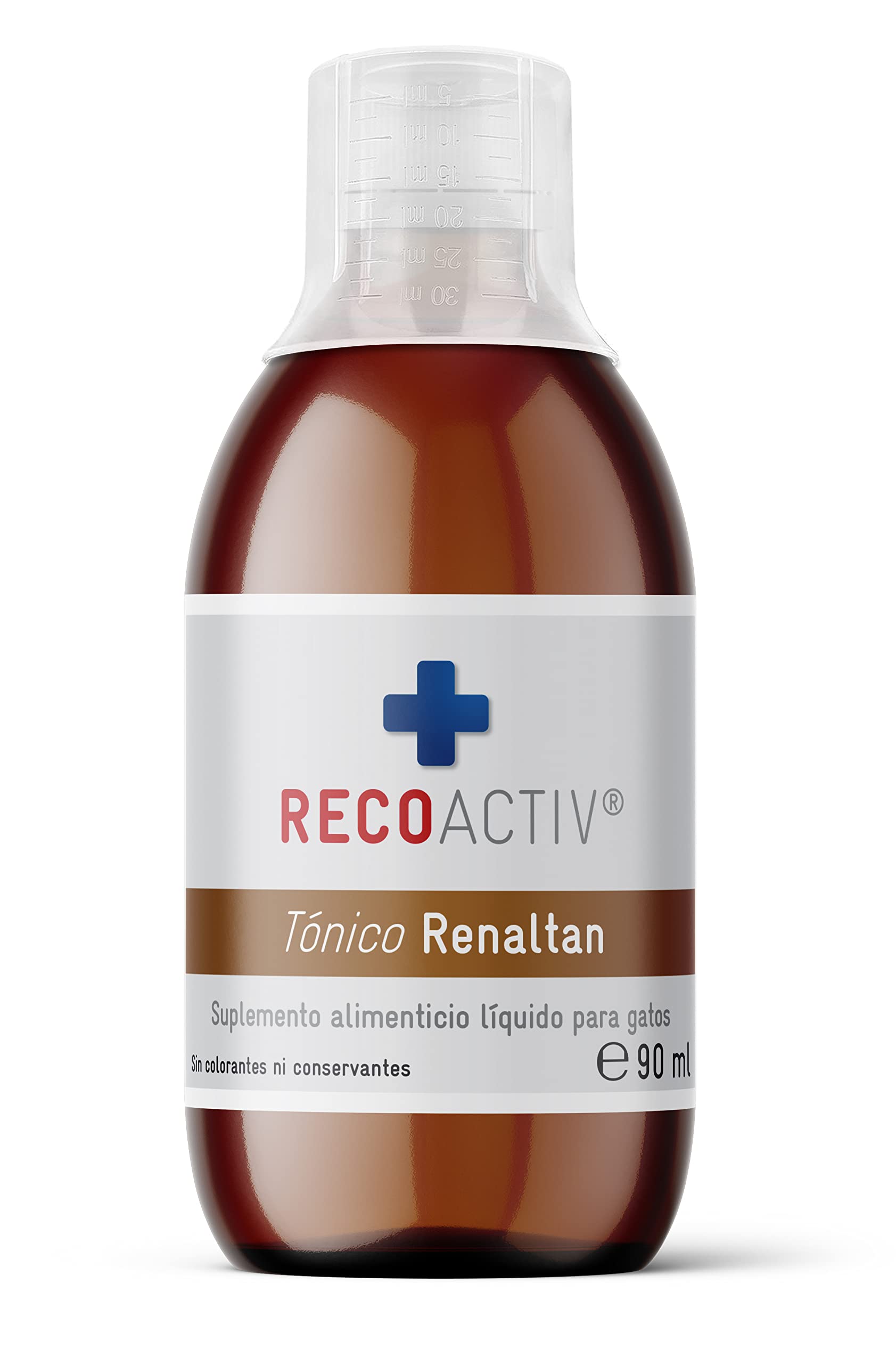 RECOACTIV Tónico Renaltan para Gatos, 3 x 90 ml, suplemento alimenticio con aglutinante de fosfato para Reducir el Contenido de fosfato en la Dieta en Casos de insuficiencia renal o IRC