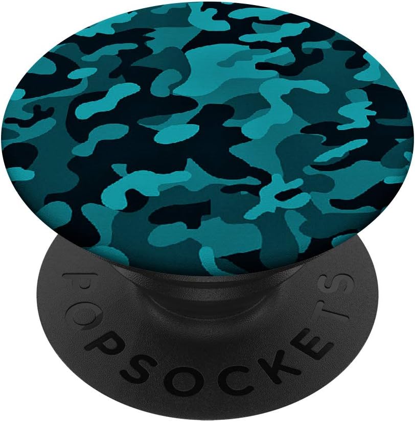 Teal Camo Camouflage Phone Holder Gift PopSockets PopGrip