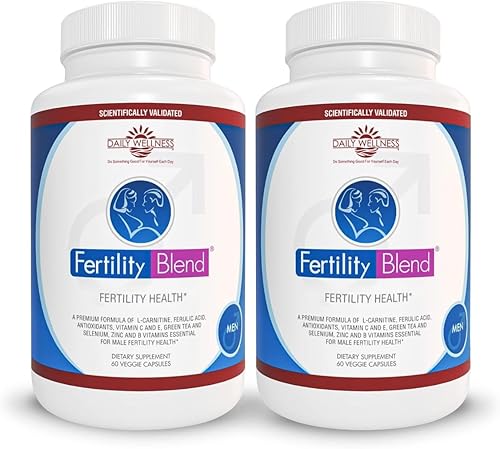 Daily Wellness for Men - Suplementos de fertilidad masculina, píldoras de mezcla de vitaminas, preconcepción de recuento masculino para él,