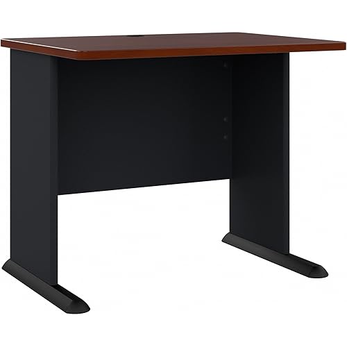 Bush Business Furniture Series A 36W Small Desk in Hansen Cherry and Galaxy, Compact Computer Table for Home or Professional Office