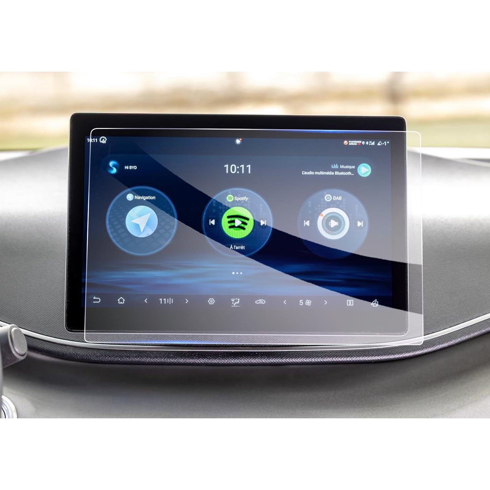 GAFAT Compatibile con BYD Dolphin Surf 2025 2026 2027 10,1" pellicola protettiva in vetro temperato per Dolphin Surf 10,1" Rotating Touch Screen, 9H Anti Graffio