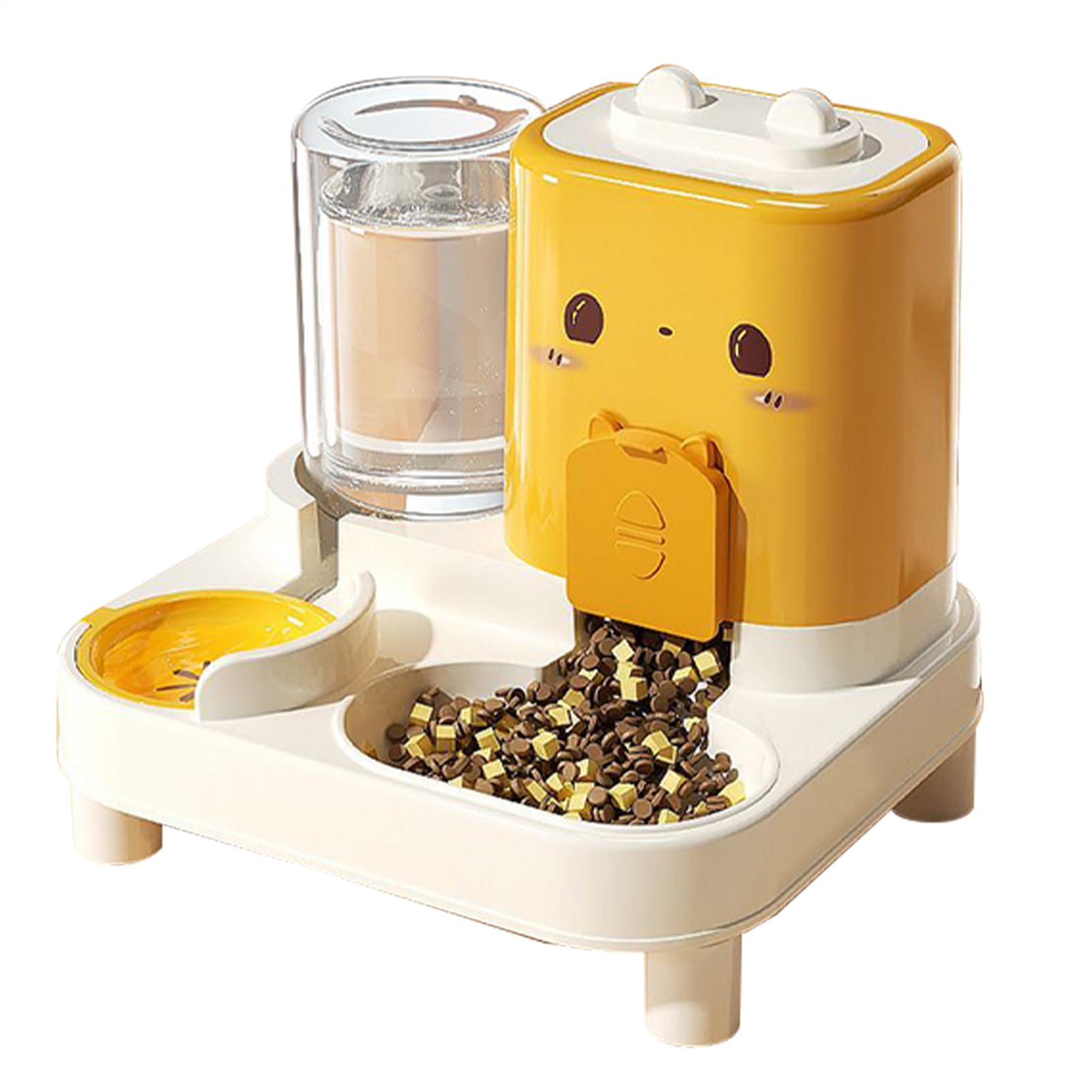 Dispensador De Comida para Gatos Bebedero Inteligente Desmontable para | Automático Para Mascotas 2 En 1 y Bebedero para Cachorros y Conejos Interior Exterior Viaje Vacaciones Hogar