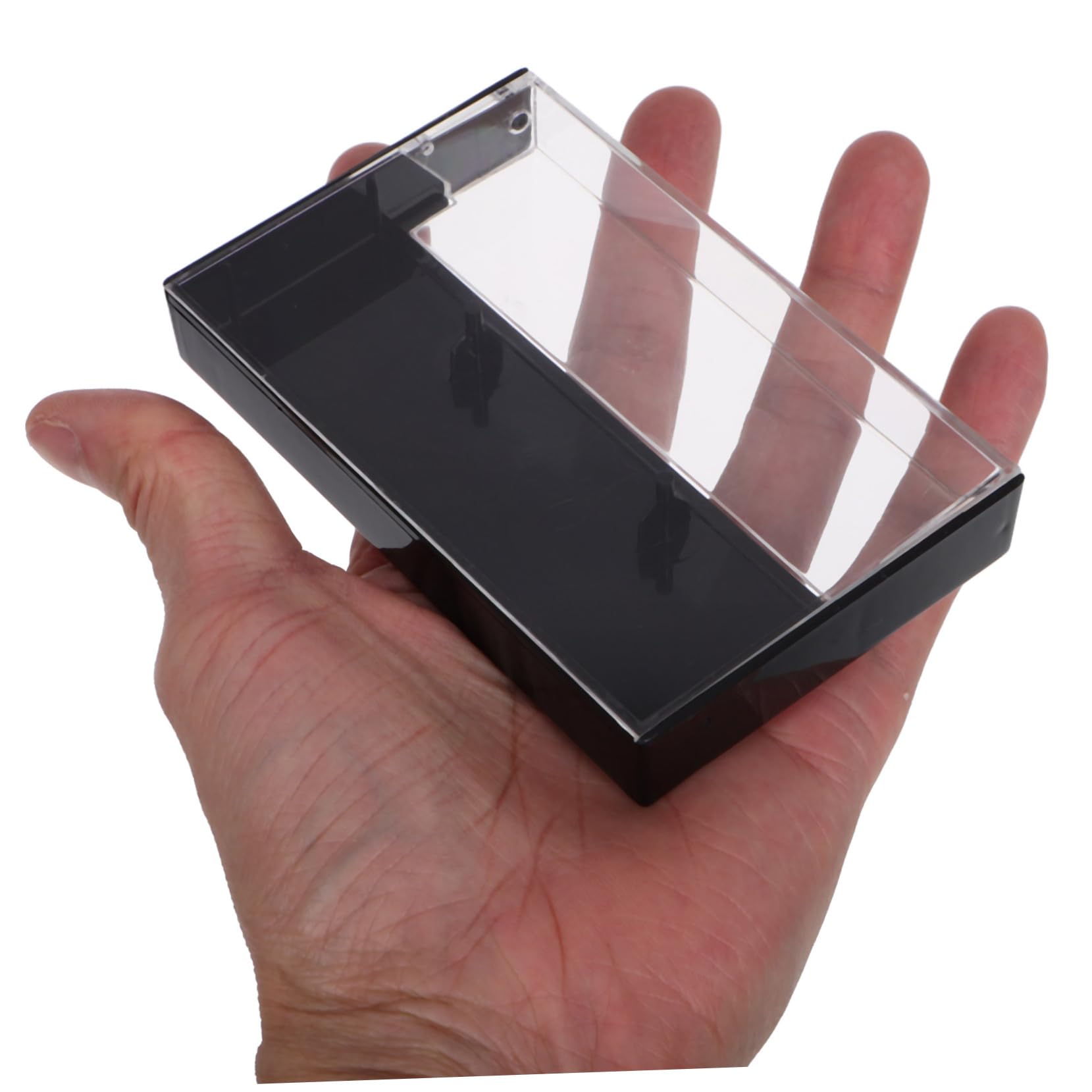 Boîte de Rangement en Plastique Noir 10pcs Multifonctionnelle Sensation Confortable Design Rétro Élégant pour Organiser Vos Enregistrements pour Cassettes Audio