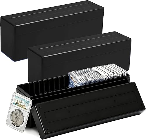 Cajas de almacenamiento de losas para monedas, 3 paquetes de cajas organizadoras de monedas con 20 ranuras, cajas de almacenamiento de monedas de