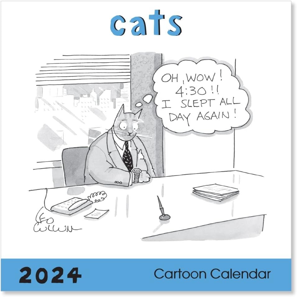 Nelson Line, Cats Cartoons 2024 Wall Calendar