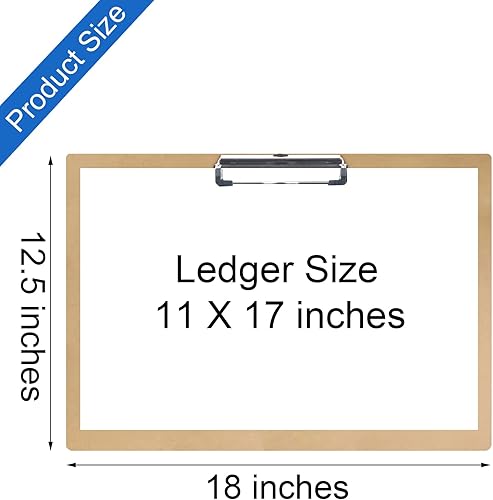 Miniatura 2 de Portapapeles de 11 x 17 pulgadas, portapapeles de paisaje extra grande, 11 x 17 pulgadas, clip de perfil bajo, tablero de recortar MDF de 11 x 17
