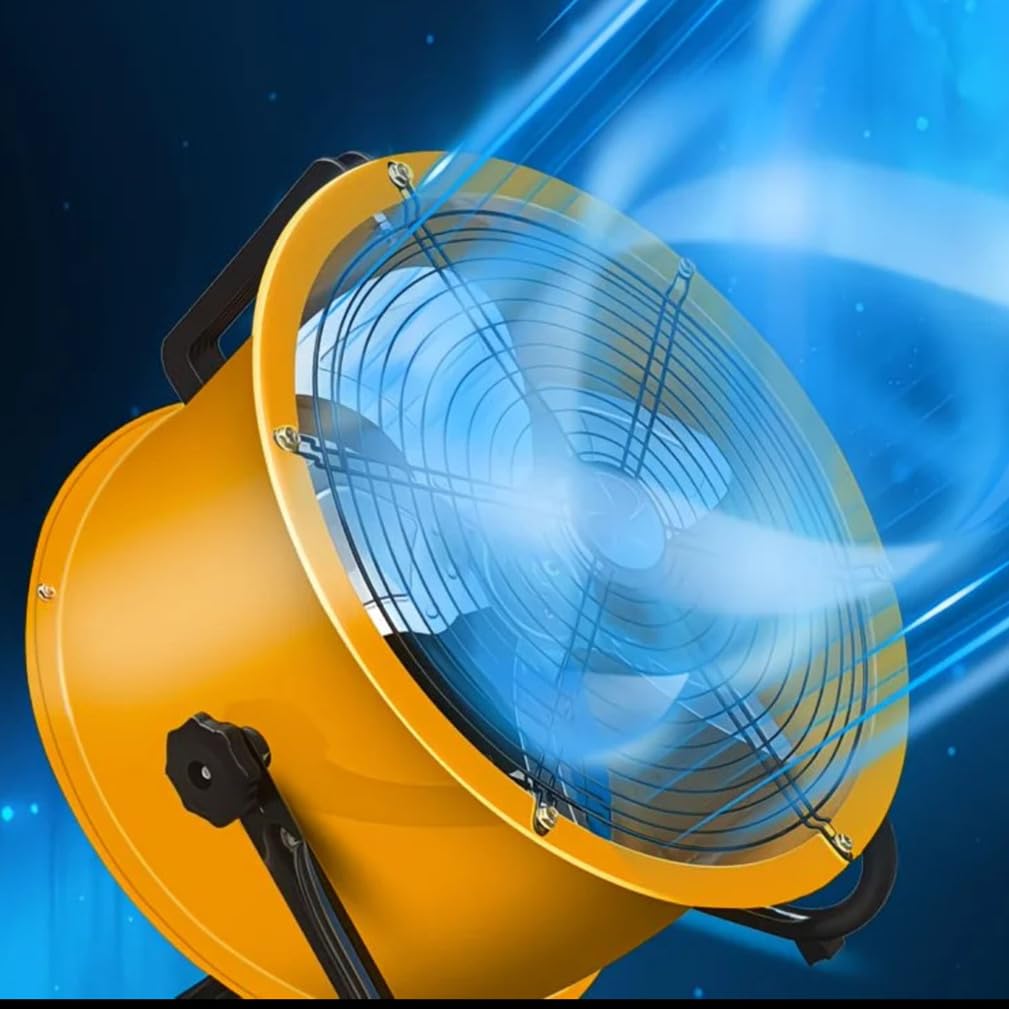 Ventilador de alta velocidad, extractor industrial de 12 pulgadas, velocidad ajustable, bajo ruido, circulación de aire de 220 V con suministro de aire remoto de 20 metros para techo