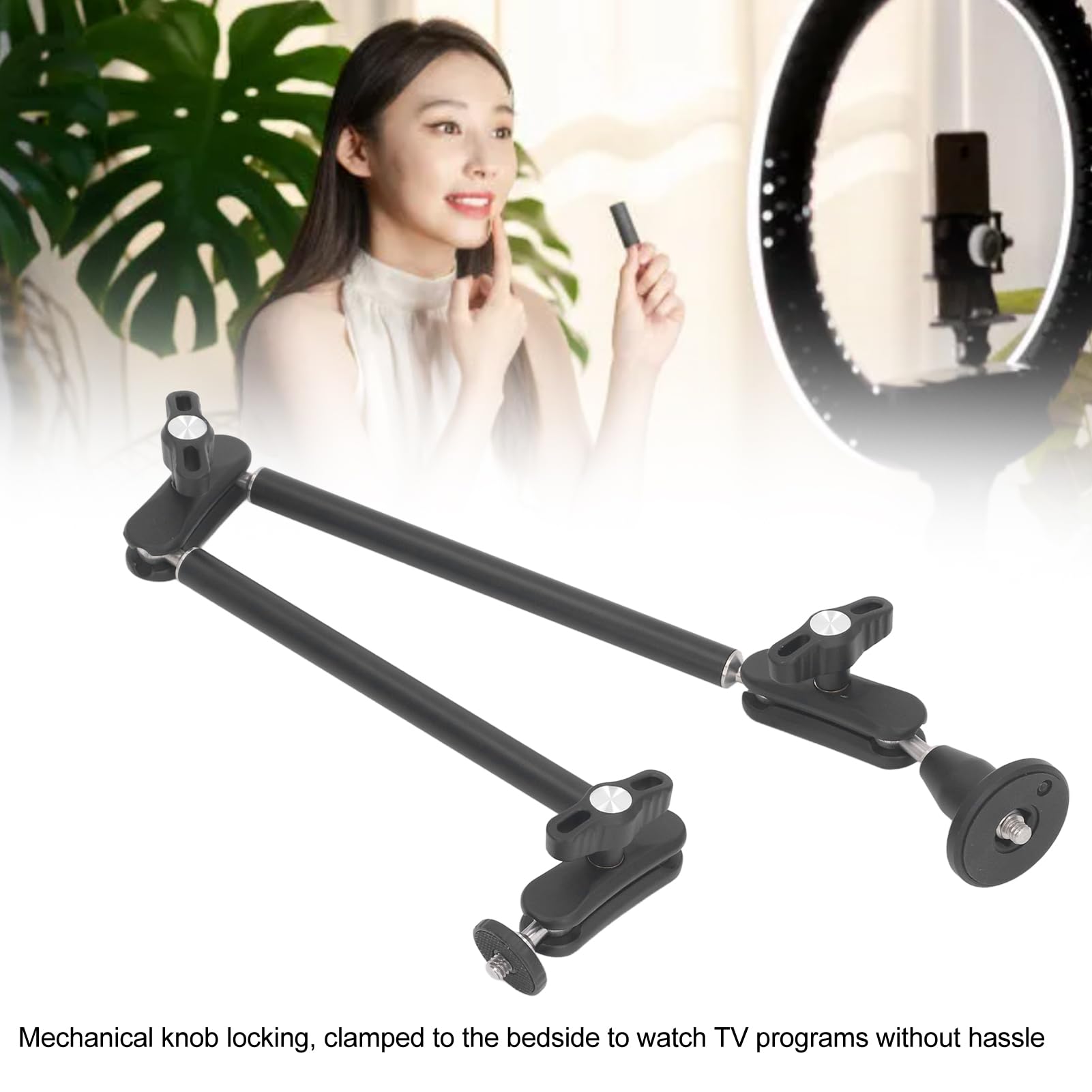Brazo Mágico de Fricción Articulado, Brazo Mágico de Cámara de Rotación de 360° con Tornillo de Bloqueo de 1/4 y 3/8, Soporte de Cámara de Brazo Mágico para Luz Relleno, Teléfono