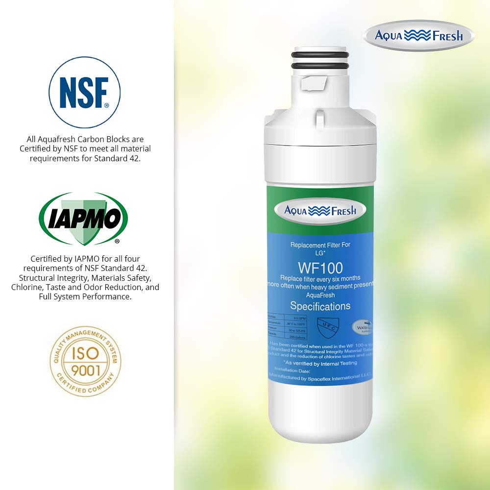 Aqua Fresh WF100 Filtro de agua para refrigerador, repuesto para LG LT1000P, LT1000PC, LT-1000PC, LT1000PCS, ADQ74793501, ADQ74793502, Kenmore 46-9980, 9980