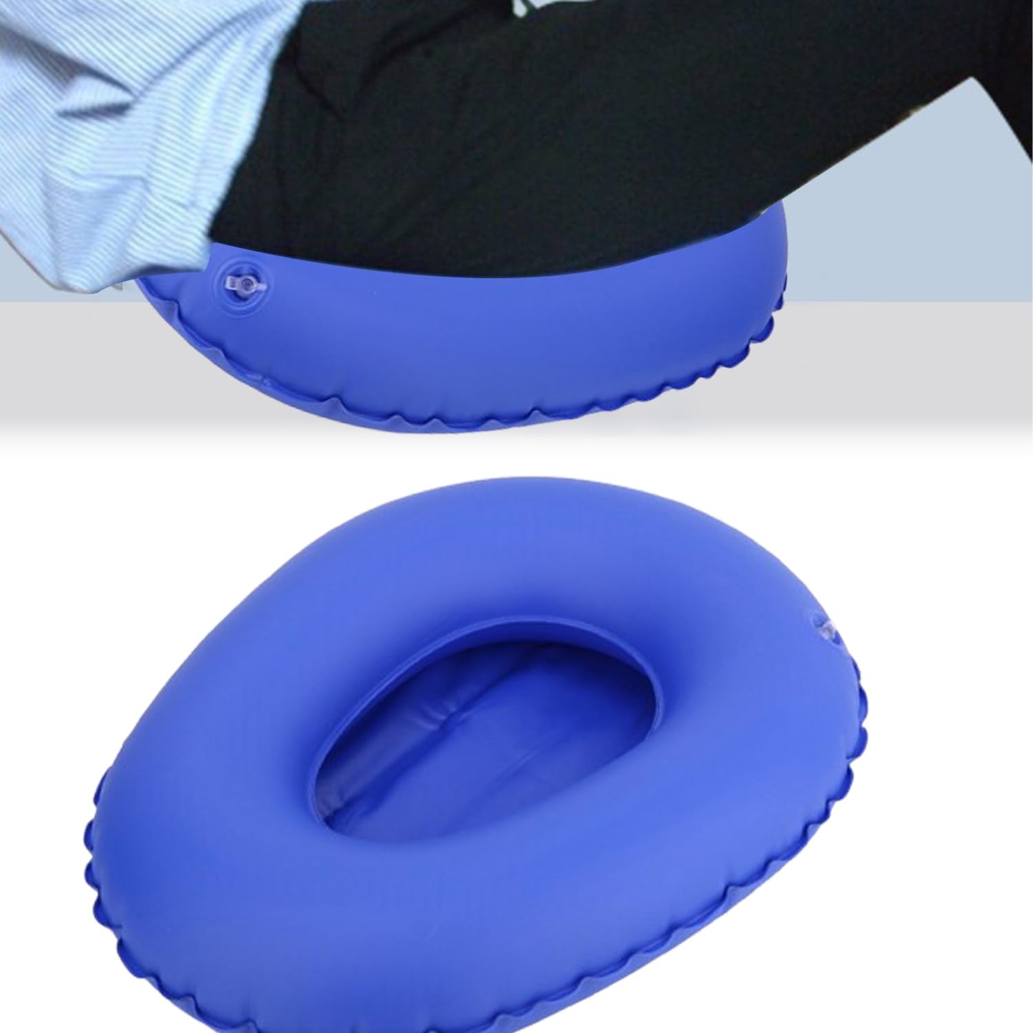 Tissting Padella Medica Gonfiabile, Ergonomica e Stabile con Cuscini Gonfiabili, Vasino Portatile in Materiale PU, Facile da Riporre e Trasportare per Anziani e Pazienti Costretti a Letto