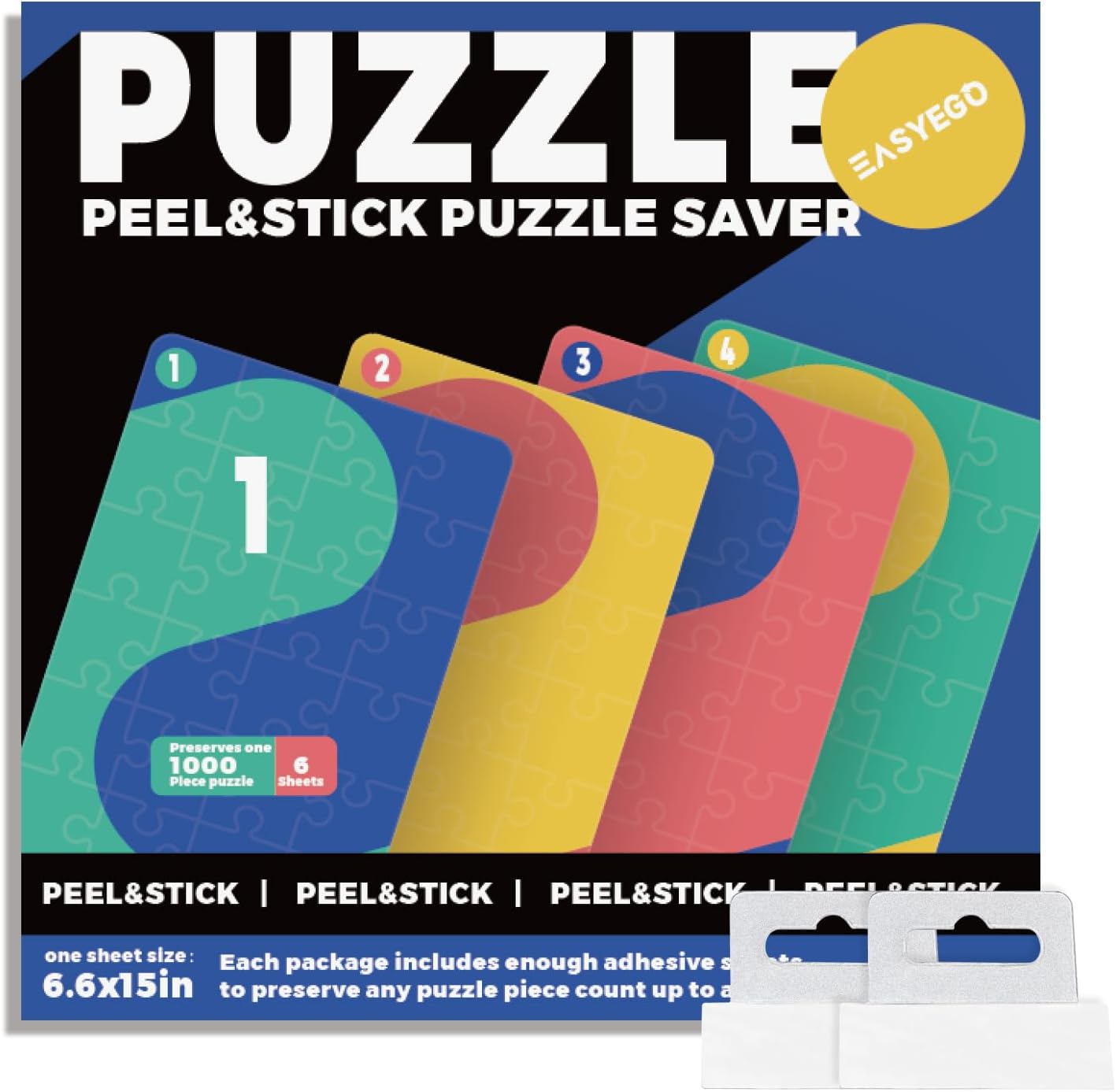 EASYEGO Peel & Stick Puzzle Saver, Jigsaw Puzzle Glue, No
