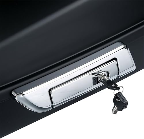 Miniatura 7 de Paquete turístico picado de 10.7 pulgadas, color negro mate, maletero, con pestillos para Harley Touring Road King Electra Street Glide 2014-2023