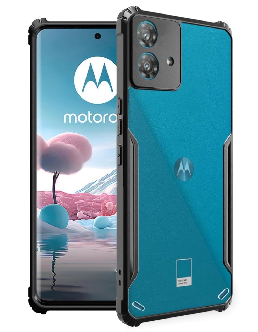 MOBILOVE Hybrid Eagel Case (Black, Moto G84 5G)