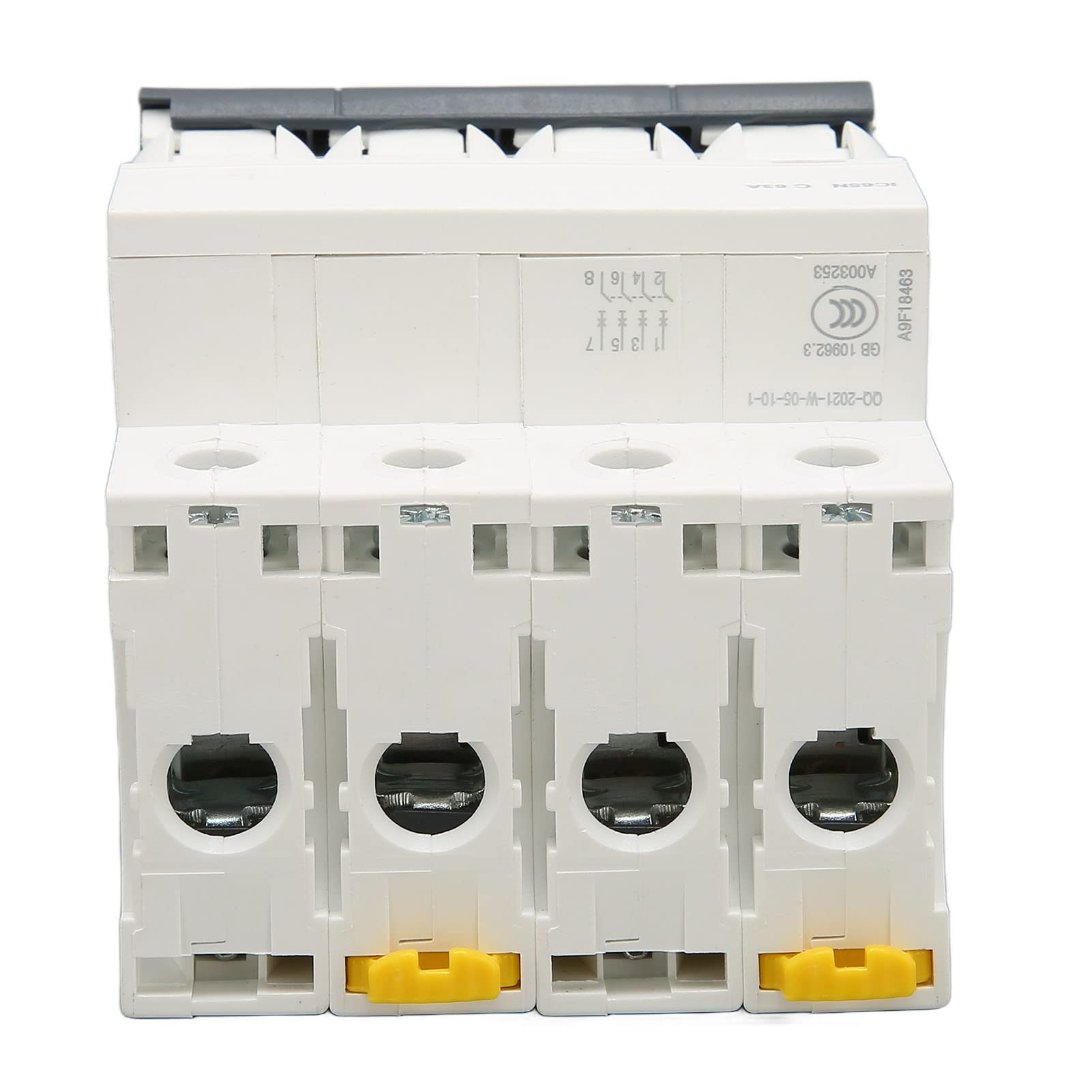 Interruttore Automatico Miniatura 4P AC 400V 16A con Potere di Interruzione 6kA Magnetotermico per Sistemi Elettrici Industriali e Applicazioni Pesanti