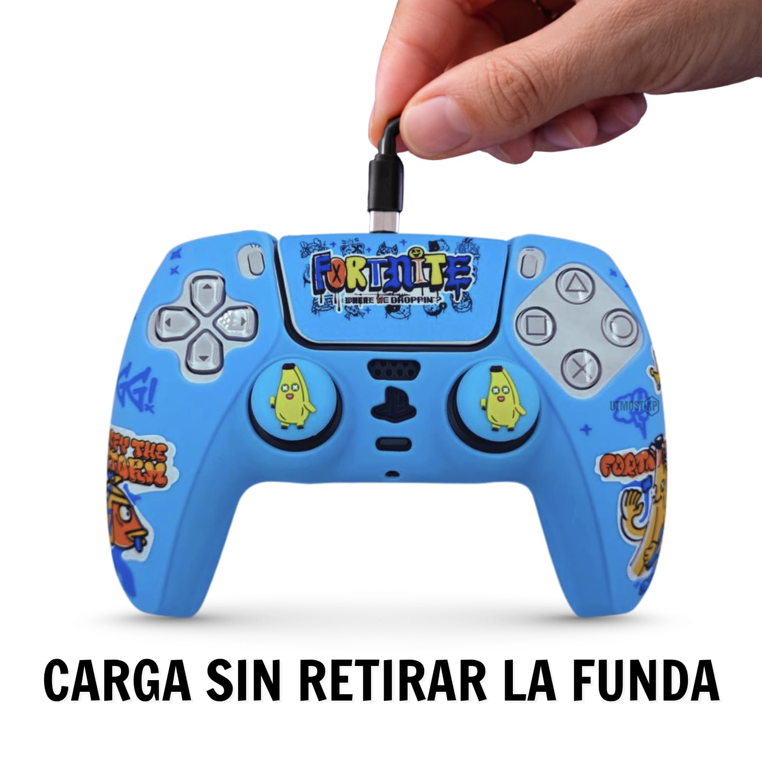 MME Cover Compatibile con Controller PS5, Silicone Morbido e Confortevole che Migliora la Presa, Accessori per Controller Play 5, Accessorio Compatibile con Controller Originale Play 5 (Blu)