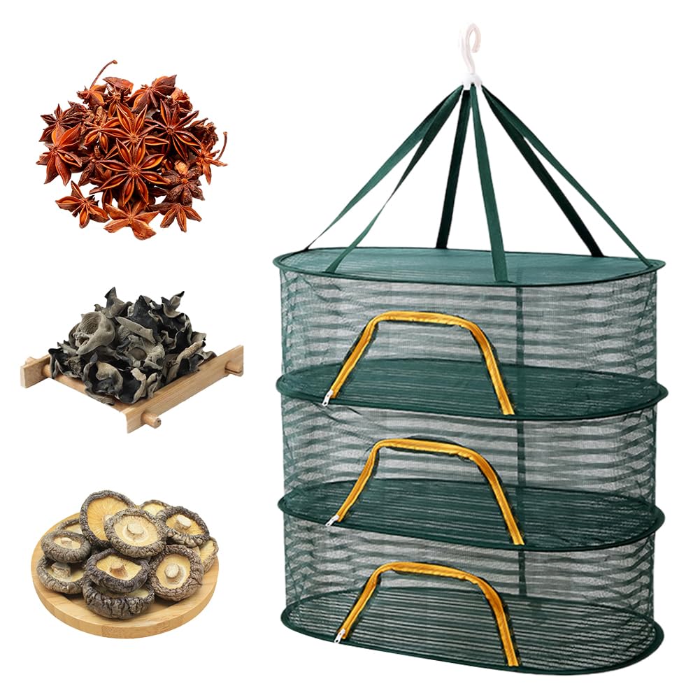 Forhandy Filet De Séchage à Herbes 6 Couches - Séchoir Suspendu Avec Crochets En S Pour Plantes, Fleurs, Viande Et Aliments